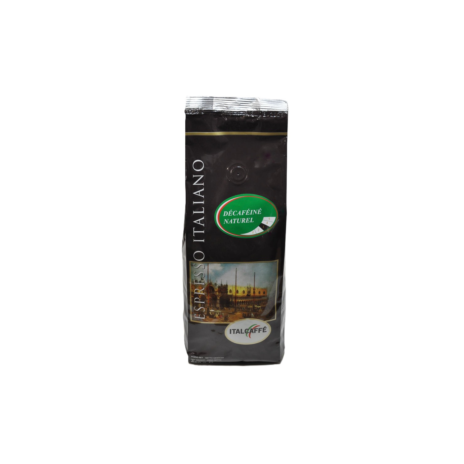 Italcaffe ESPRESSO Italiano Decaffeinated with water Coffee Beans 500grams