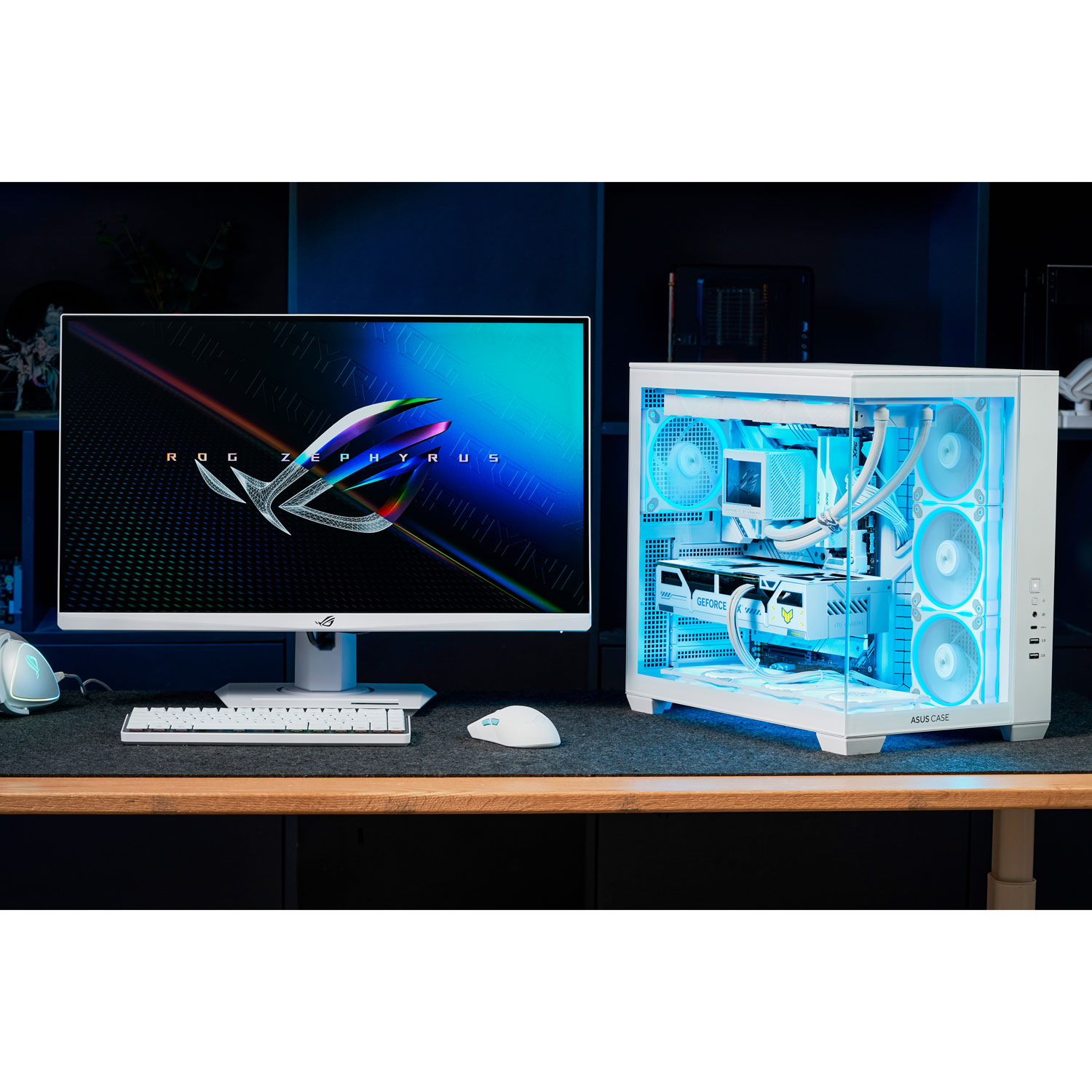 ASUS A32 PLUS Gaming ATX Computer Case - White