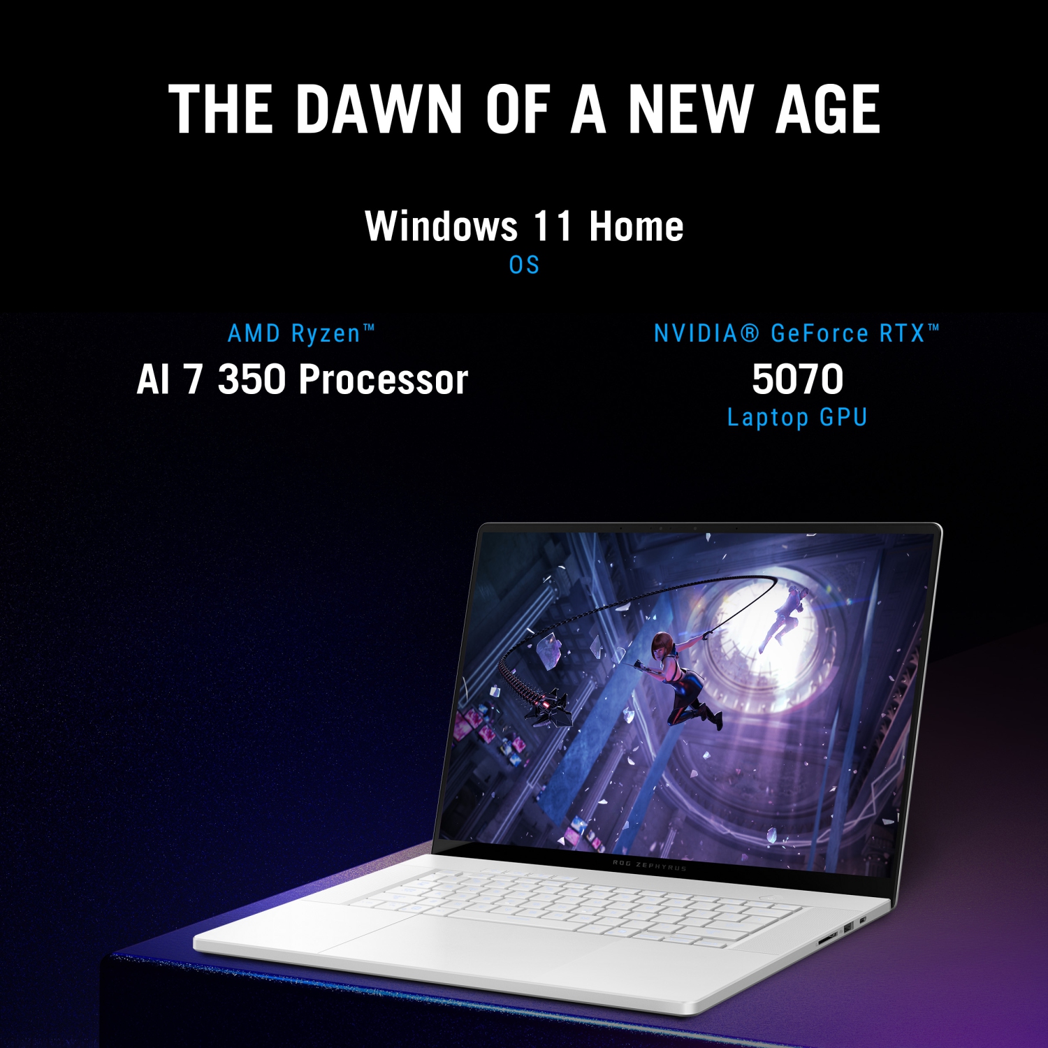 ROG Zephyrus G16 Gaming Laptop Copilot+ PC (16” Nebula Display / NVIDIA GeForce RTX 5070 / AMD Ryzen AI 7 350 / 32GB RAM/ 1TB PCIe SSD/ Windows 11/