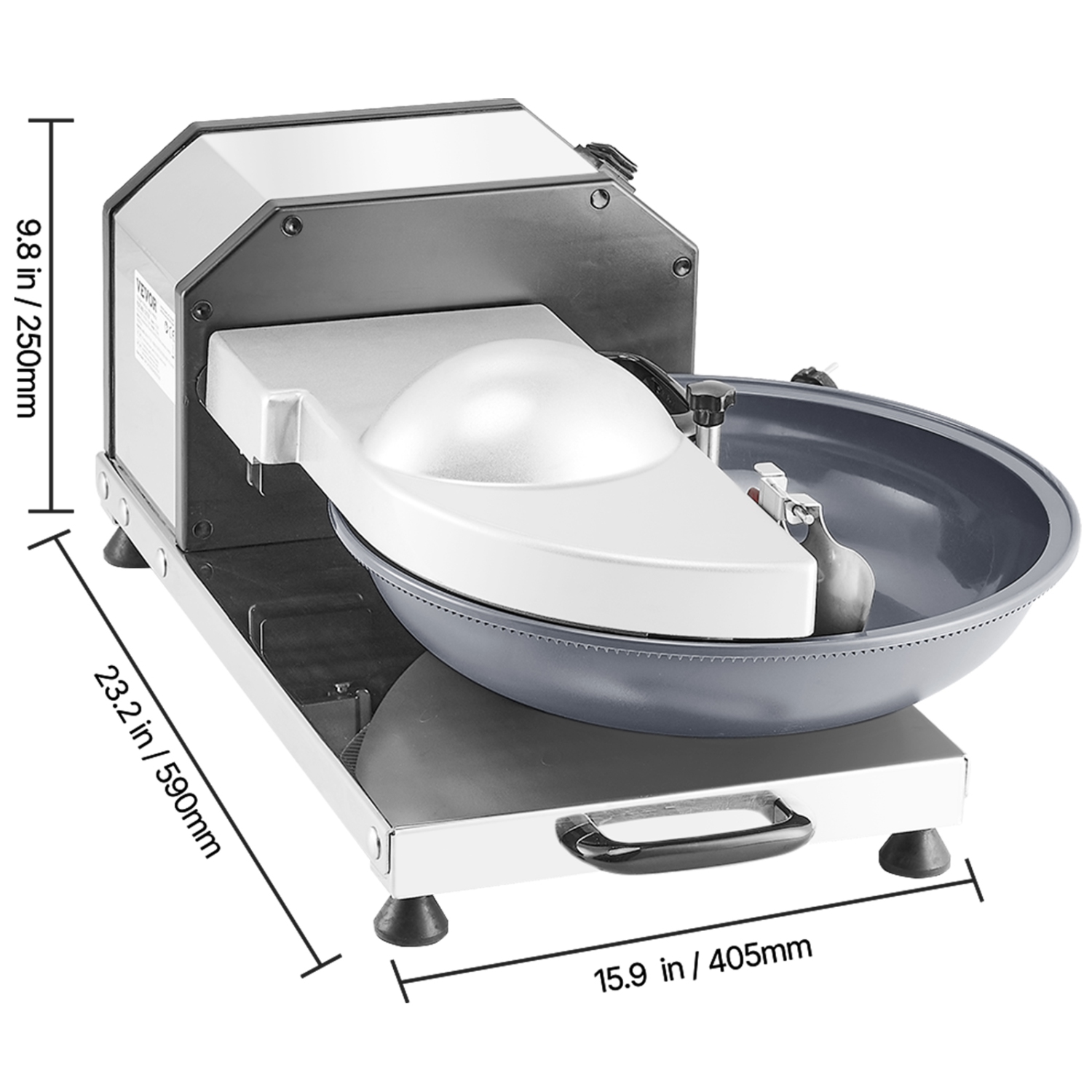 VEVOR 3000RPM Food Processor & Vegetable Chopper, Food-Grade Stainless Steel Chopper with S-Curve Blade, Multifunctional for Chopping Vegetables,