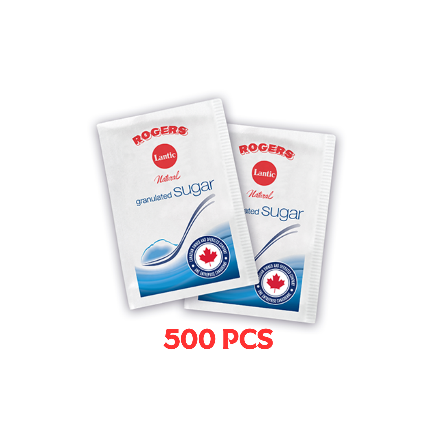 Rogers/Lantic Granulated White Sugar Small Sachet/Packets, 500 Count per Pack