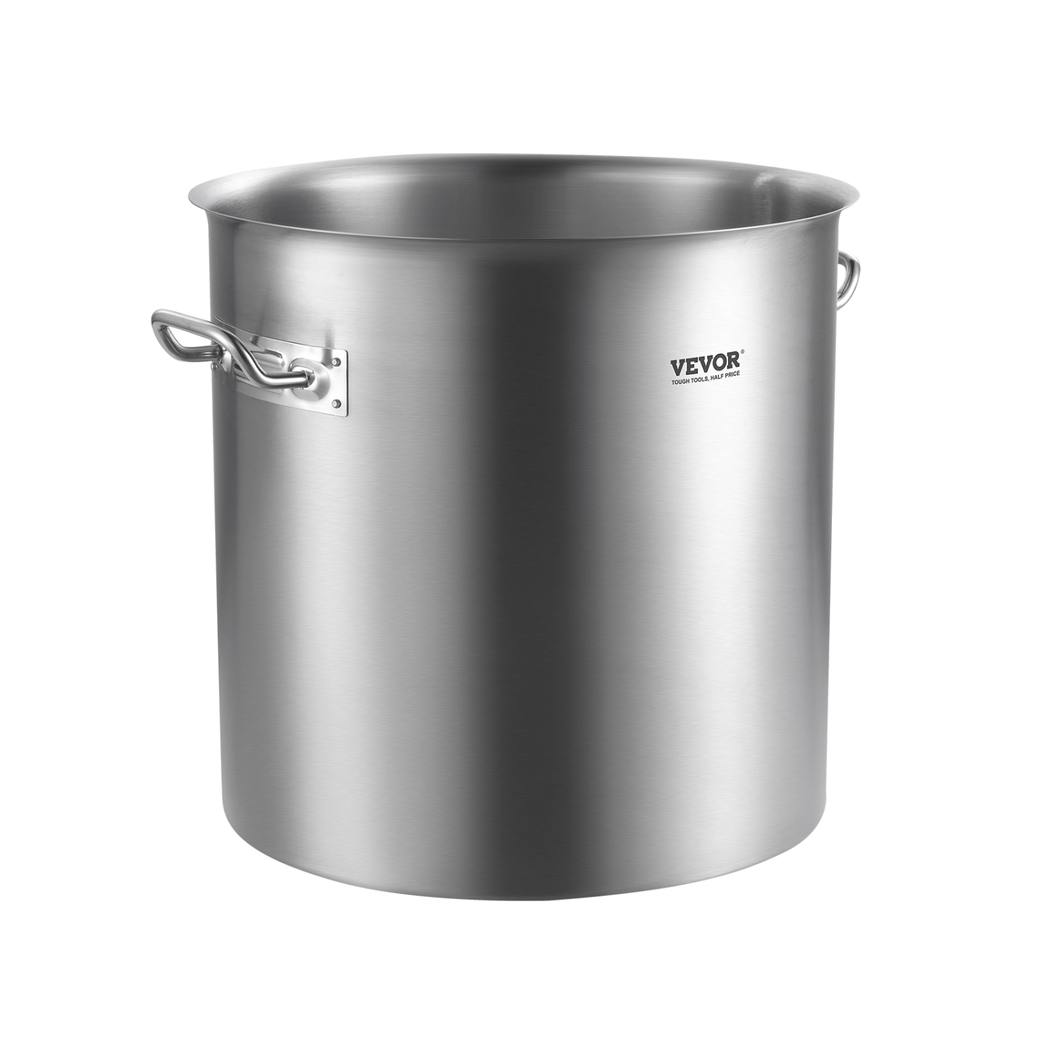 VEVOR 53 Quart Stainless Steel Stockpot, Large Cooking Pots, Cookware Sauce Pot with Lid, and Handle, Heavy Duty Commercial Grade Stock Pot, for