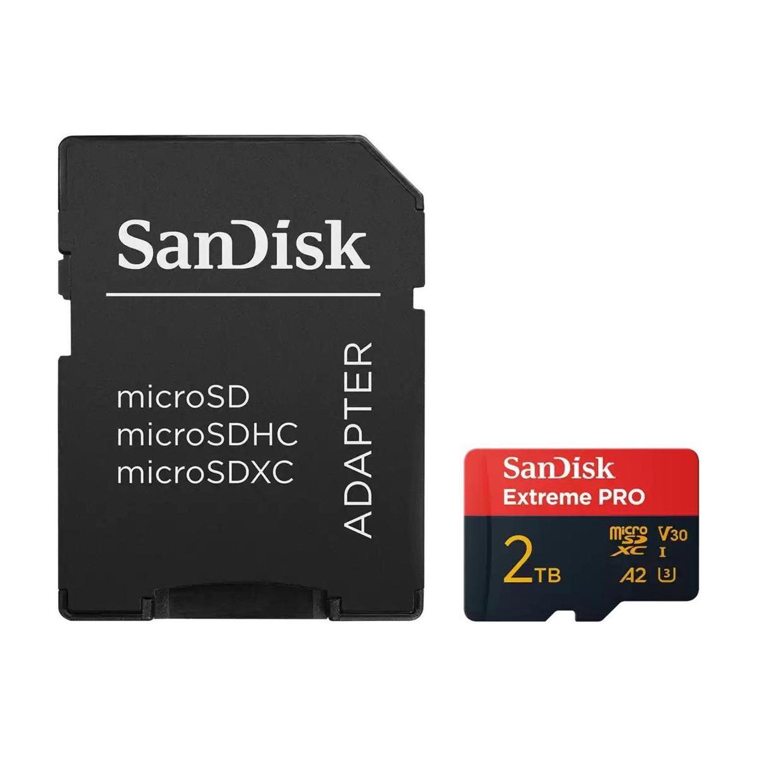 SanDisk Extreme PRO 2TB Micro SD Card with Adapter SDSQXCD-2T00