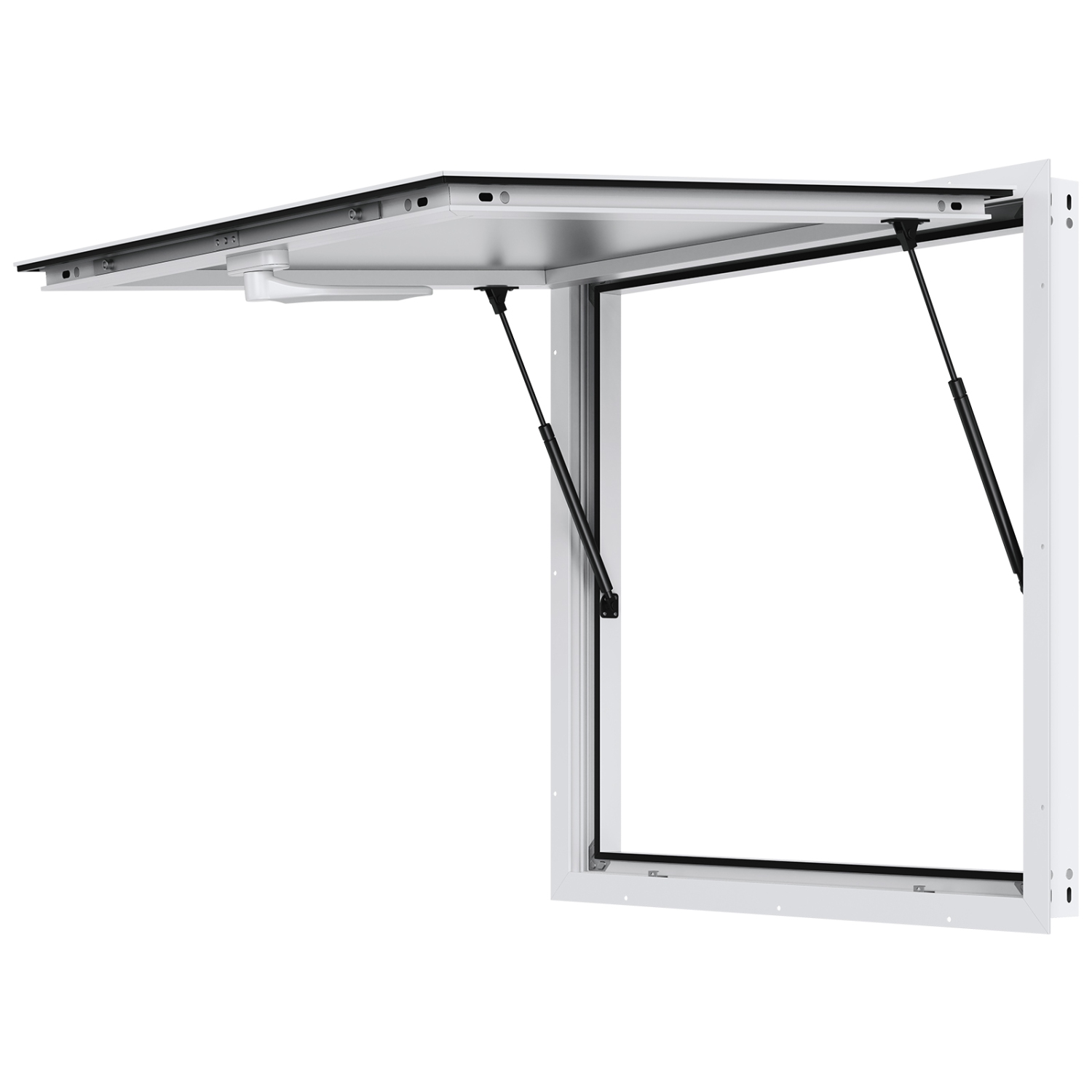 VEVOR 36"x36" Concession Window for Food Truck, Aluminum Alloy Window, Up to 85 Degrees Stand Serving Window with Awning Door & Drag Hook, for Food