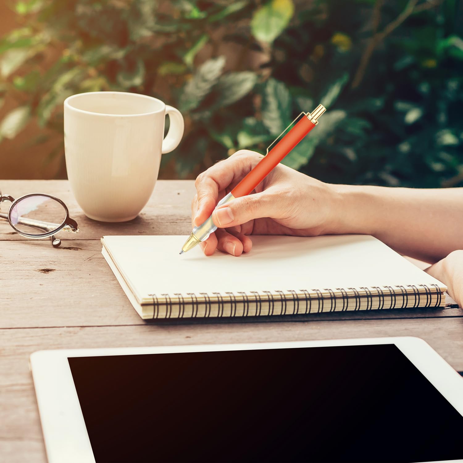 Ensemble de 15 stylos à bille à pointe moyenne noire avec stylo à bille rétractable à prise très douce 1,0&nbsp;mm Décoration de bureau Fournitures