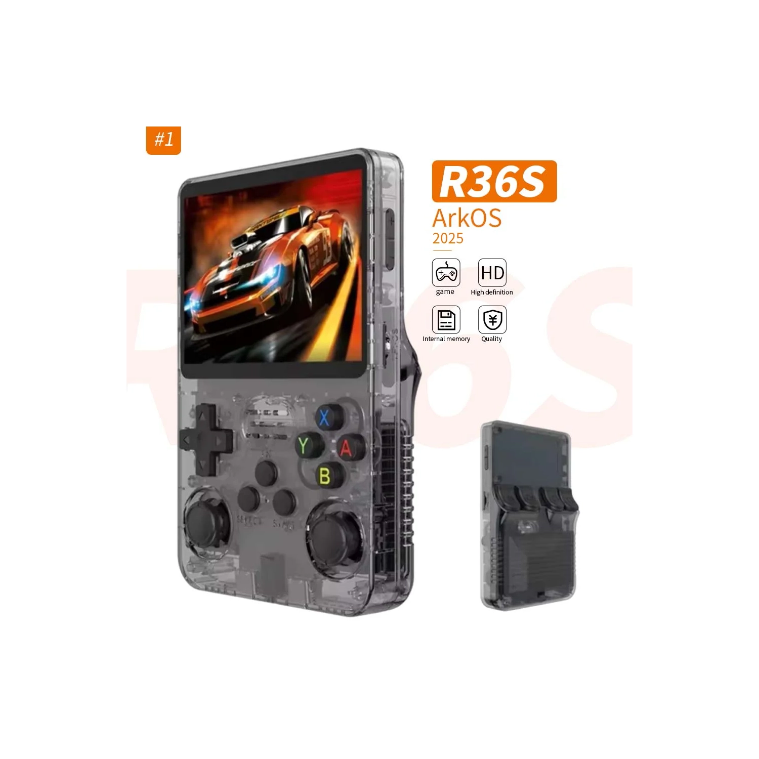 Console de jeu portative R36S, écran OCA 640*480 IPS de 3,5 pouces, système libre 3200&nbsp;mAh, plus de 20000 jeux classiques intégrés, système