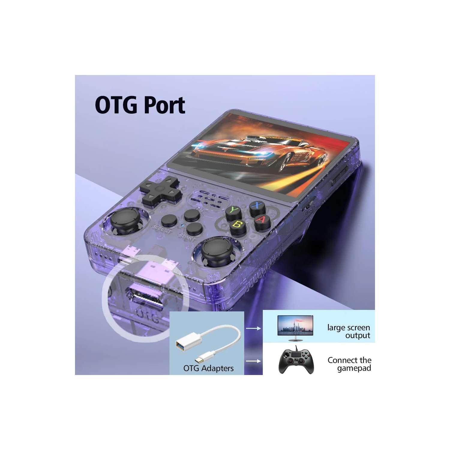 Console de jeu portative R36S, écran OCA 640*480 IPS de 3,5 pouces, système libre 3200 mAh, plus de 20000 jeux classiques intégrés, système