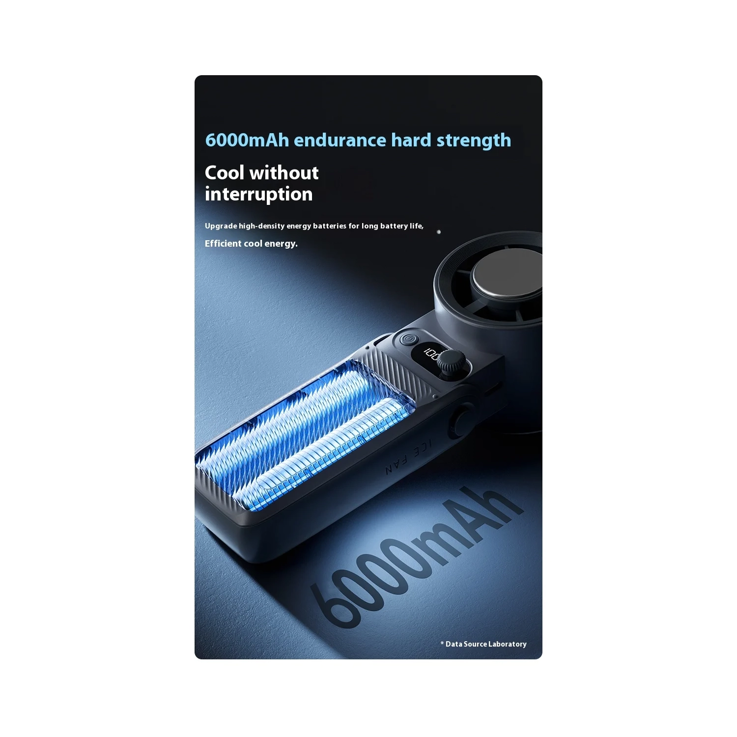 Portable Handheld Fan with Instant Cool Technology, 199 Adjustable Speeds and High Speed ​​Turbine, 6000mAh, Digital Display, Great for Outdoor