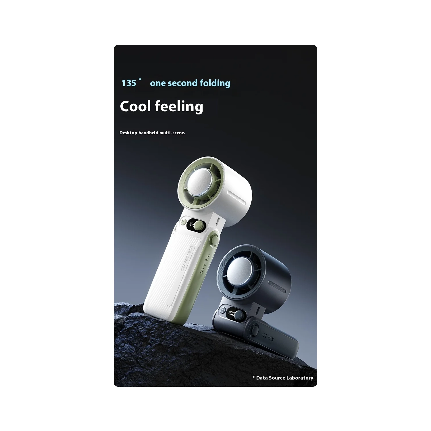 Portable Handheld Fan with Instant Cool Technology, 199 Adjustable Speeds and High Speed ​​Turbine, 6000mAh, Digital Display, Great for Outdoor