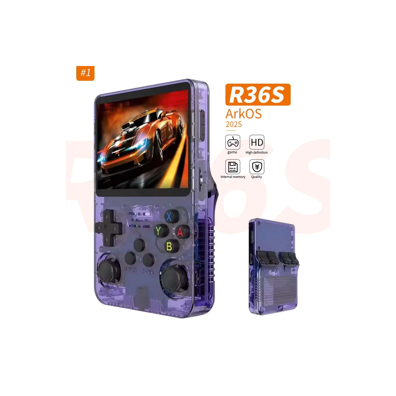 Console de jeu portative R36S, écran OCA 640*480 IPS de 3,5 pouces, système libre 3200&nbsp;mAh, plus de 20000 jeux classiques intégrés, système
