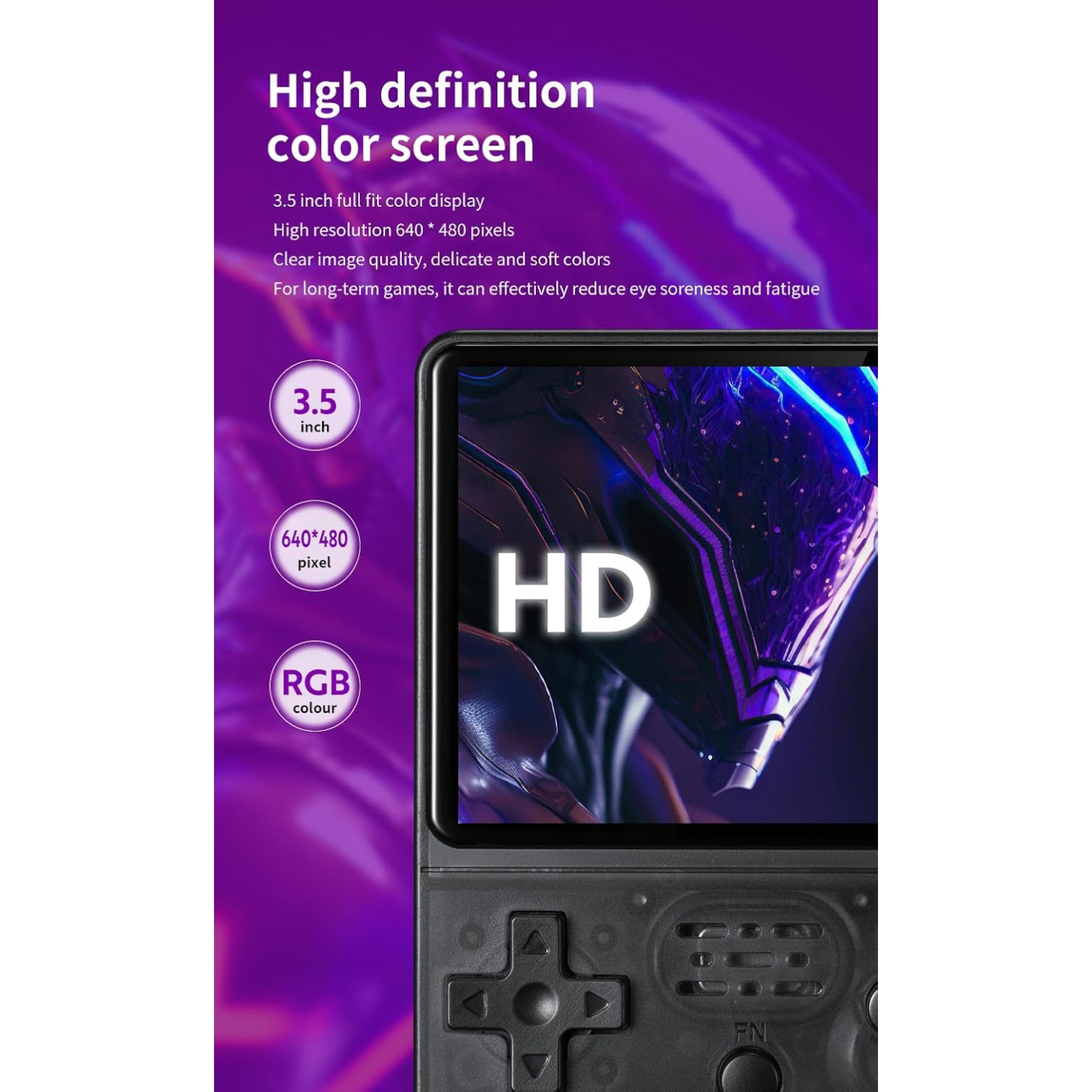 Console de jeu portative R36S, écran OCA 640*480 IPS de 3,5 pouces, système libre 3200 mAh, plus de 20000 jeux classiques intégrés, système