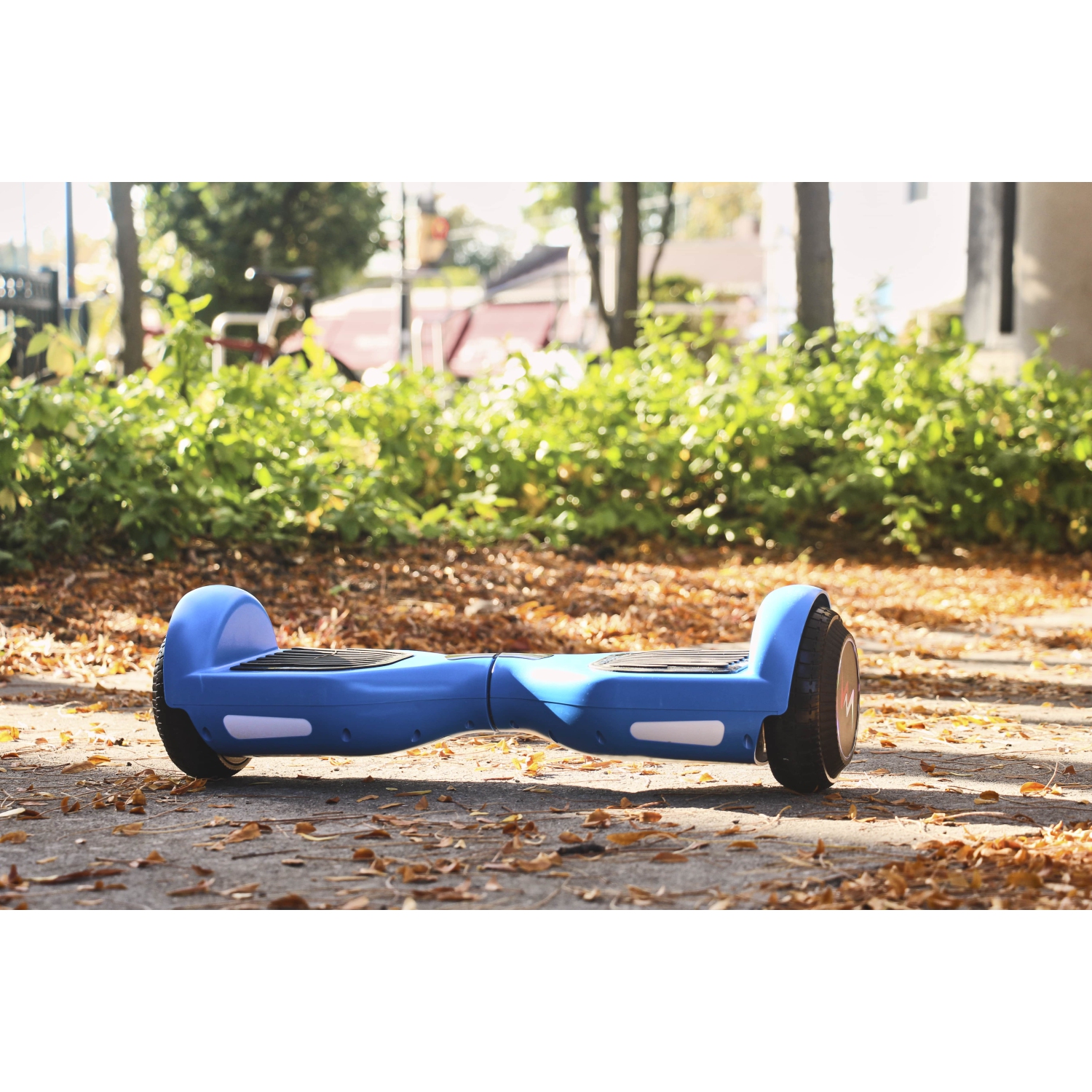 Planche gyroscopique tout-terrain bleue WEELMOTION 6,5", PLUS GROSSE batterie que les autres lumières et roues brillantes LED moins chères,