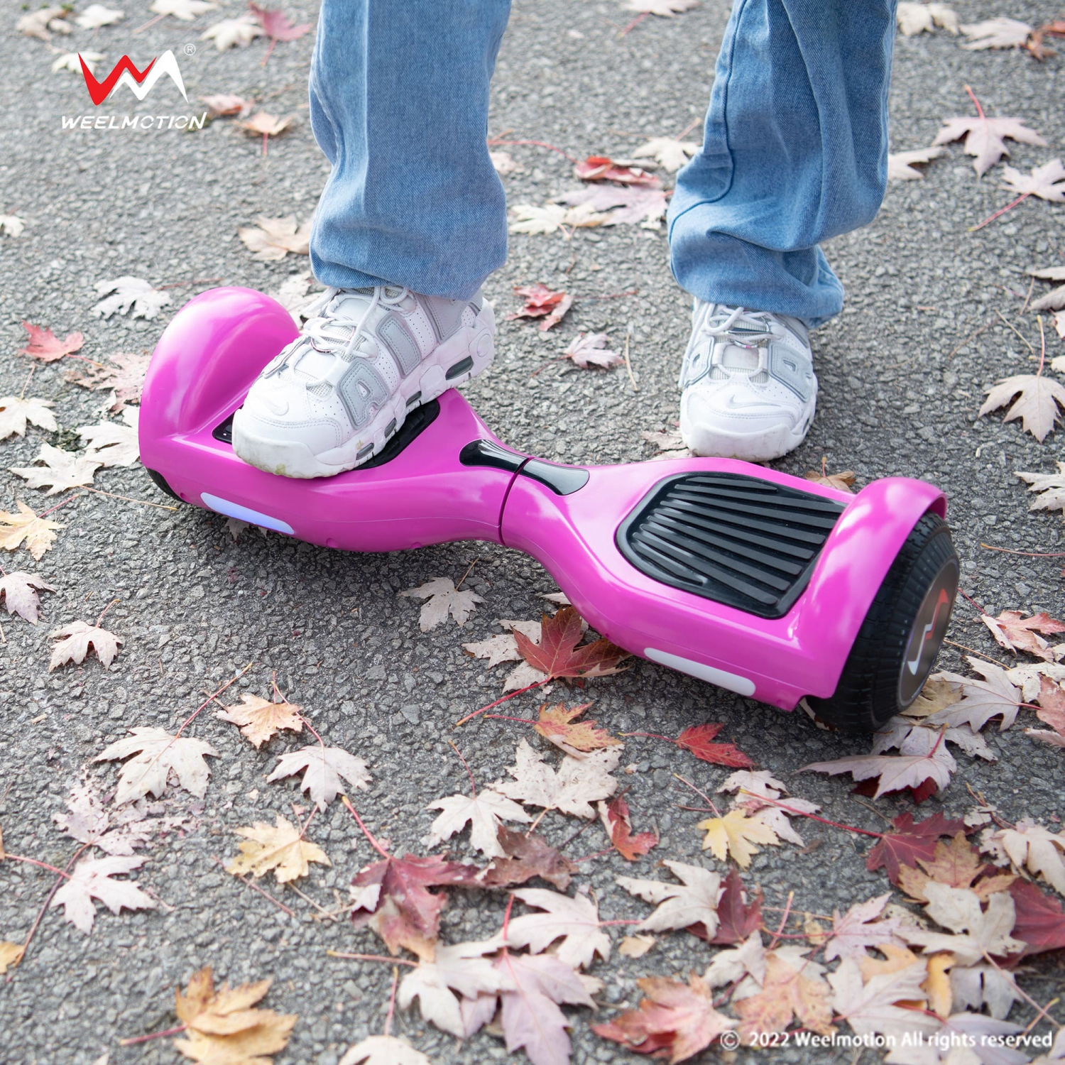WEELMOTION 6.5" Classic Pink All Terrain Hoverboard, BIGGER Battery Than Other Cheaper Ones LED Lights & Shining Wheels, Speaker, , UL 2272