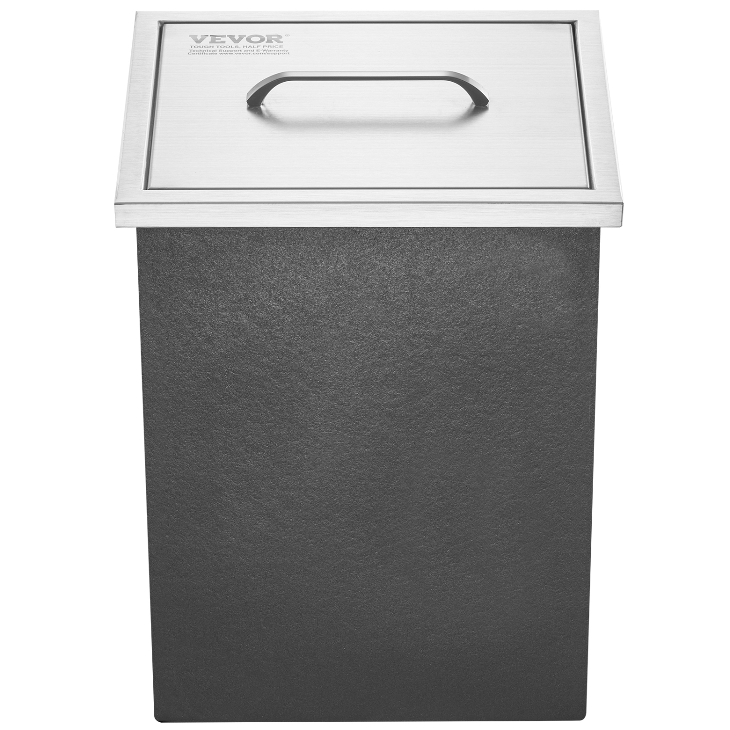 VEVOR 14"L x 12"W x 18"H Drop in Ice Chest, Stainless Steel, Commercial Ice Bin with Cover, 40 qt Outdoor Kitchen Ice Bar, Drain-pipe and Drain Plug