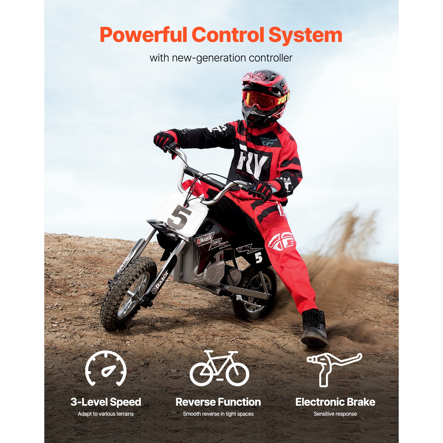 VEVOR 1800W Electric Brushless DC Motor Kit - 48V 4500rpm Motor with Upgraded Speed Controller and Foot Pedal Throttle Kit for Go Karts E-Bike