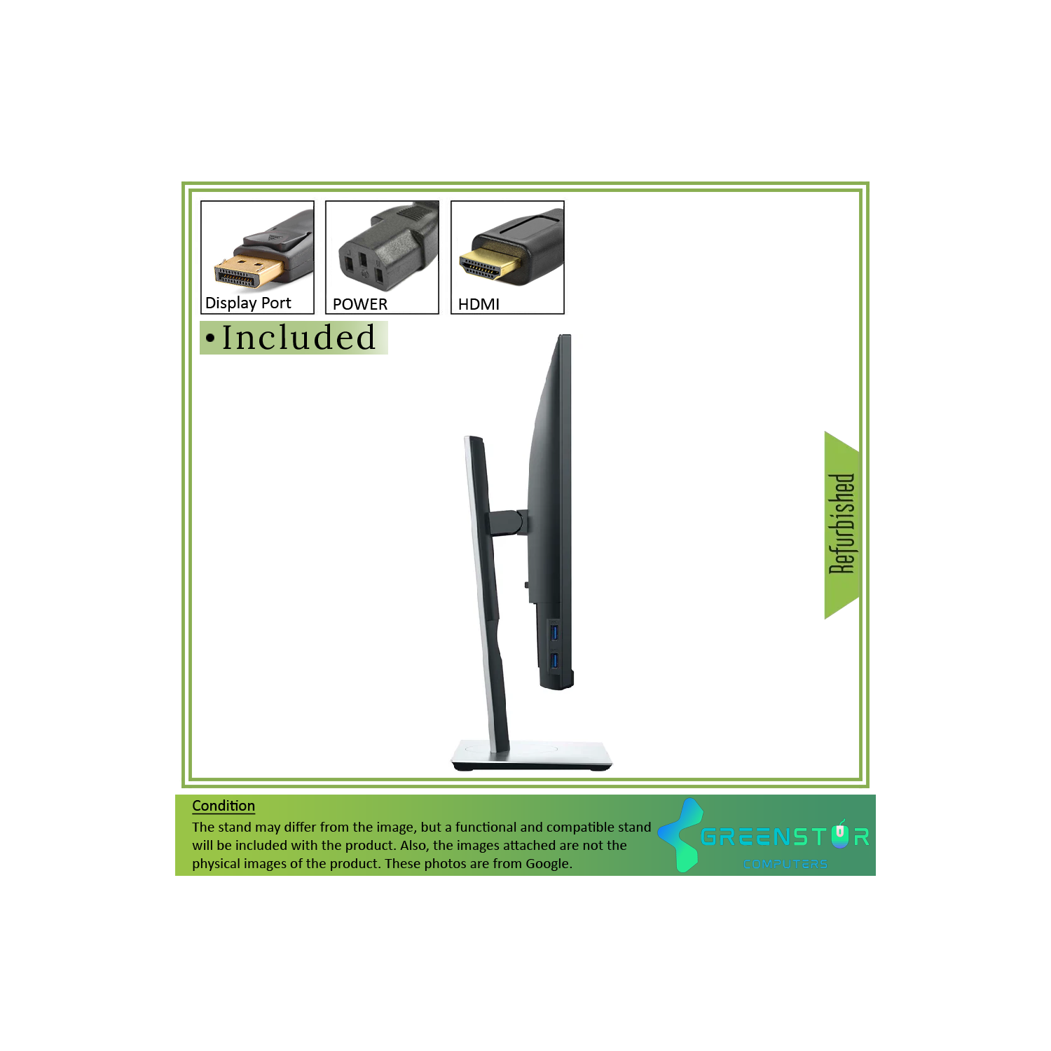 Refurbished(Good) - Dell P2421D 23.8" Widescreen 2560x1440 2K LED Backlight IPS Monitor