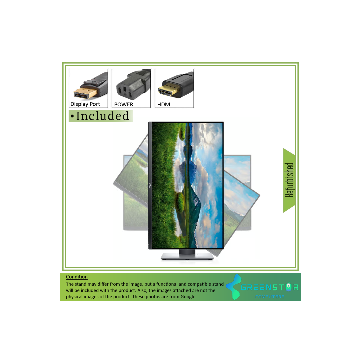 Refurbished(Good) - Dell P2421D 23.8" Widescreen 2560x1440 2K LED Backlight IPS Monitor