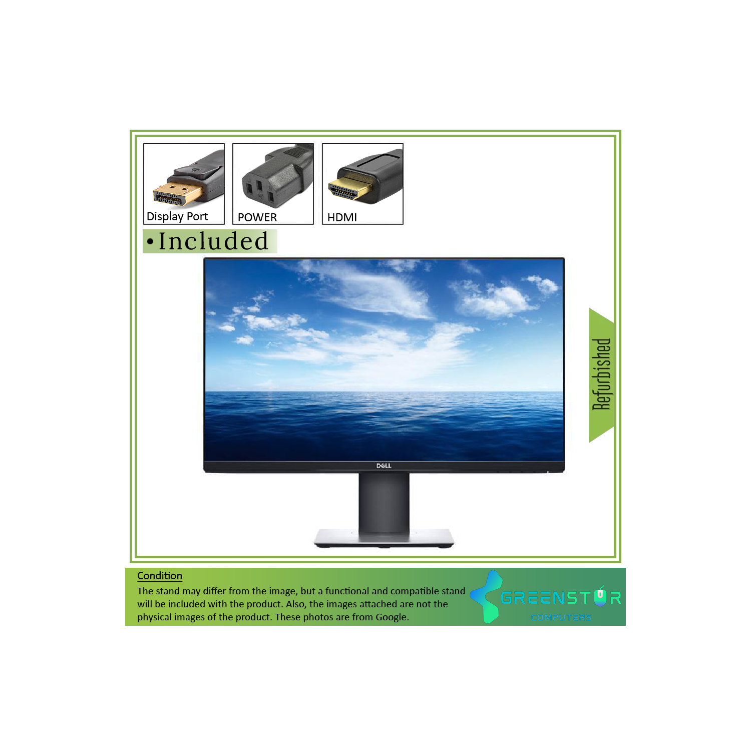 Refurbished(Good) - Dell P2421D 23.8" Widescreen 2560x1440 2K LED Backlight IPS Monitor