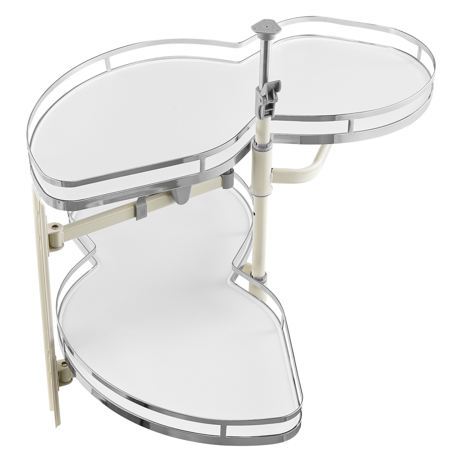 VEVOR Swing Left Blind Corner Cabinet, Pull Out Organizer for 36 inch Width Blind Cabinet, 2 Tier Height Adjustable Swing Tray, Soft Close Kitchen