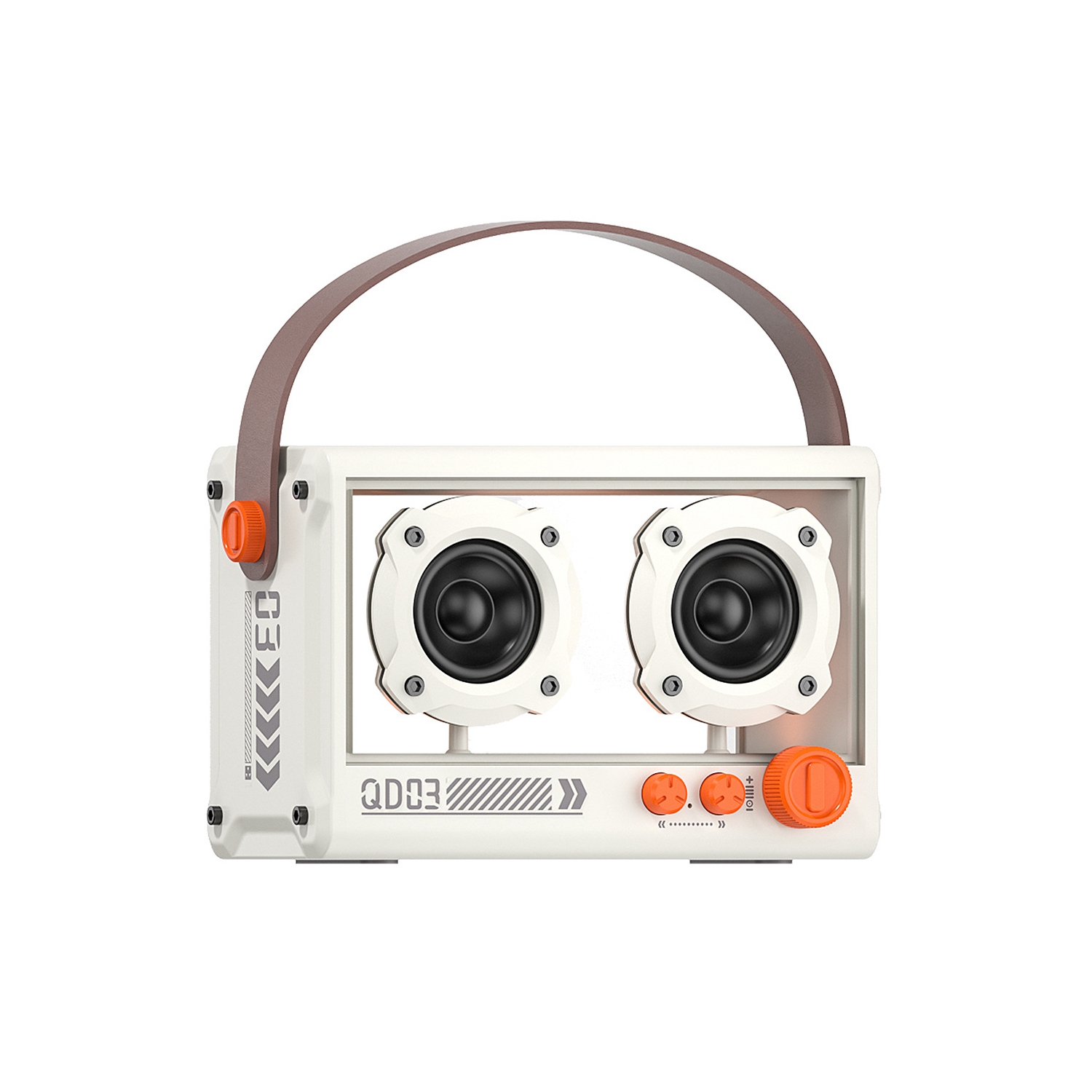 Nouveau haut-parleur Bluetooth K Song avec microphone 10&nbsp;W style mecha punk transparent, style rétro novateur portable - avec microphone unique