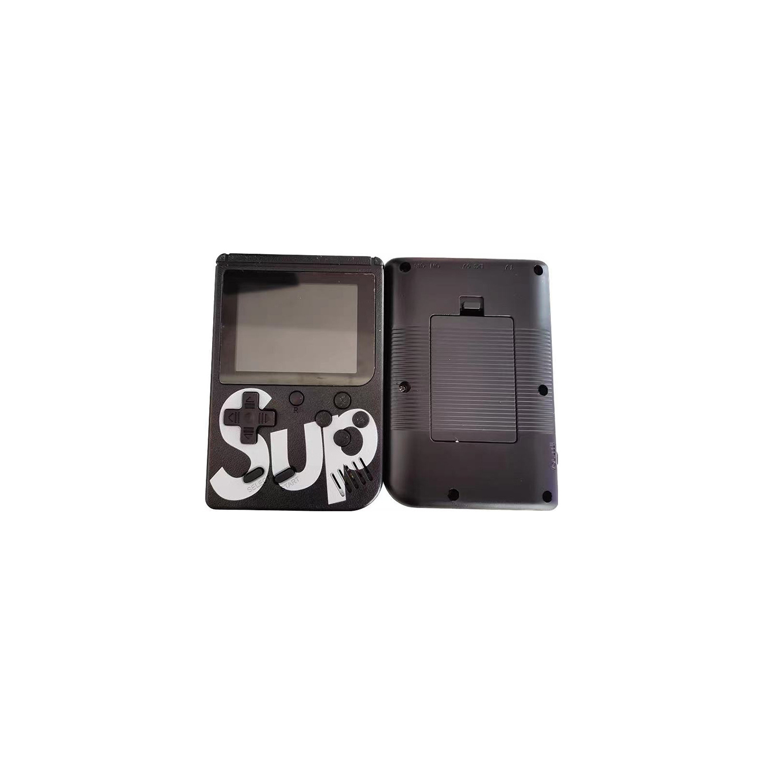 400-in-1 classic mini handheld game console nostalgic toy macaron handheld game console mini 2.4-inch screen-two-player game with controller-black