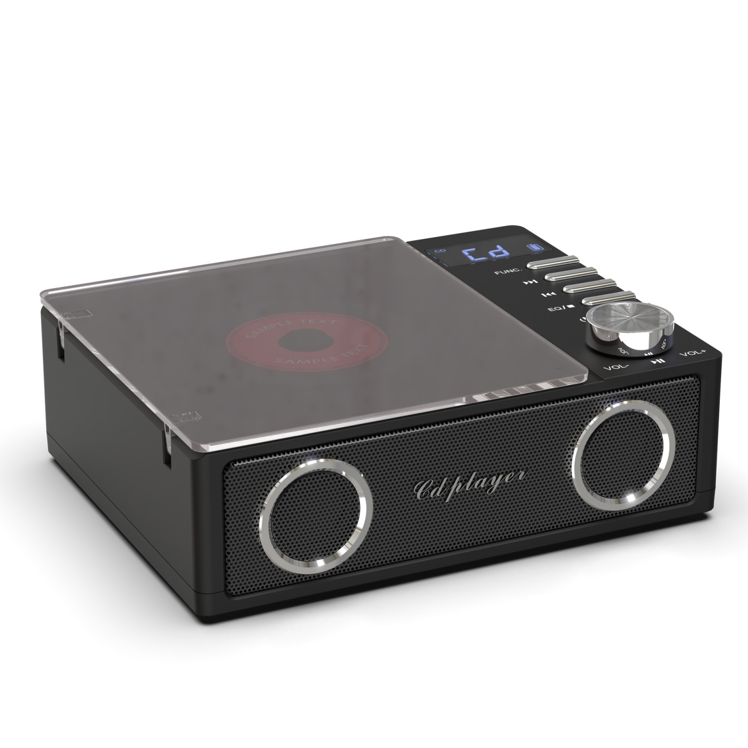 Nouvel album rechargeable avec haut-parleur Bluetooth tout-en-un Lecteur CD-cadeau, lecteur CD rétro rechargeable 4000&nbsp;mAh