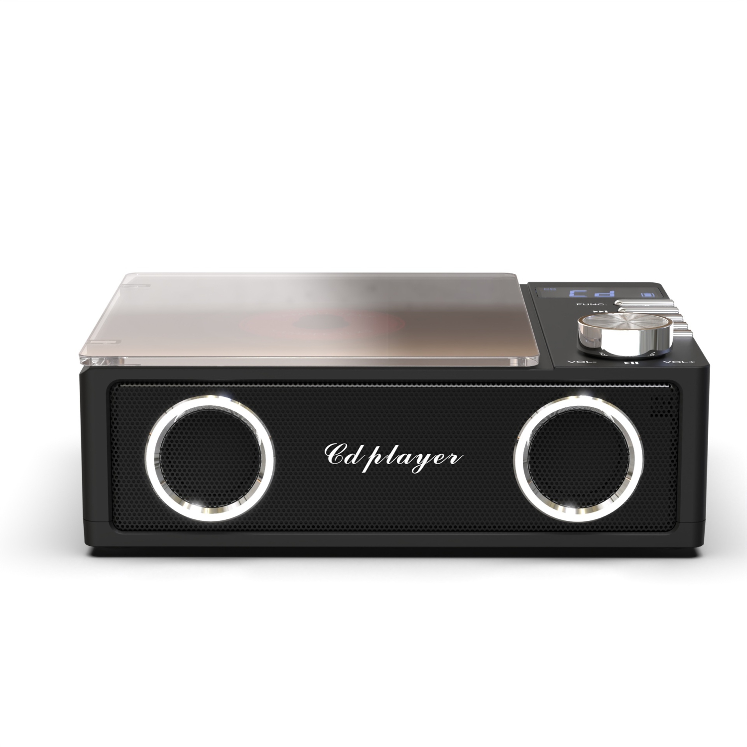 Nouvel album rechargeable avec haut-parleur Bluetooth tout-en-un Lecteur CD-cadeau, lecteur CD rétro rechargeable 4000&nbsp;mAh