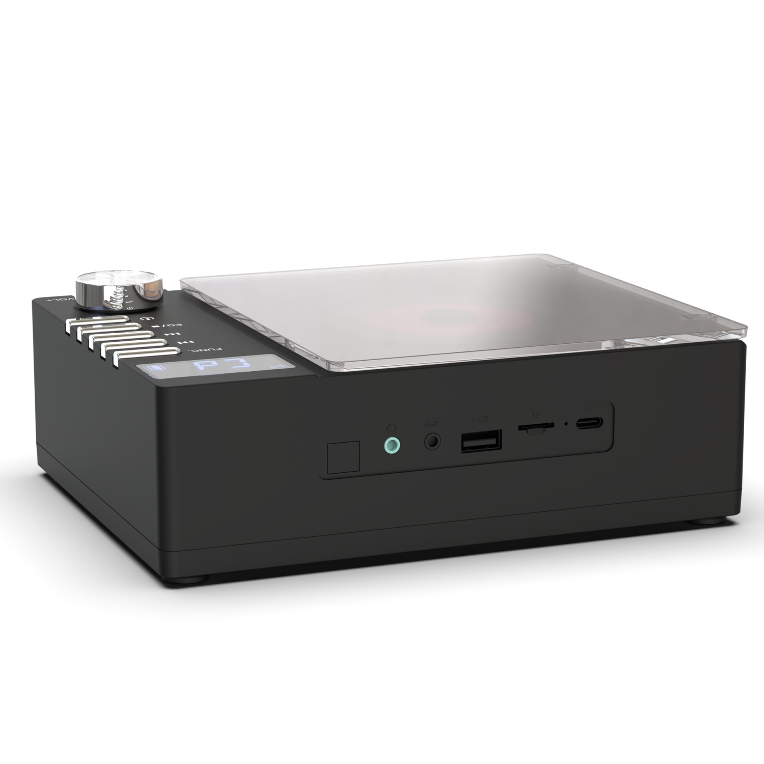 Nouvel album rechargeable avec haut-parleur Bluetooth tout-en-un Lecteur CD-cadeau, lecteur CD rétro rechargeable 4000&nbsp;mAh