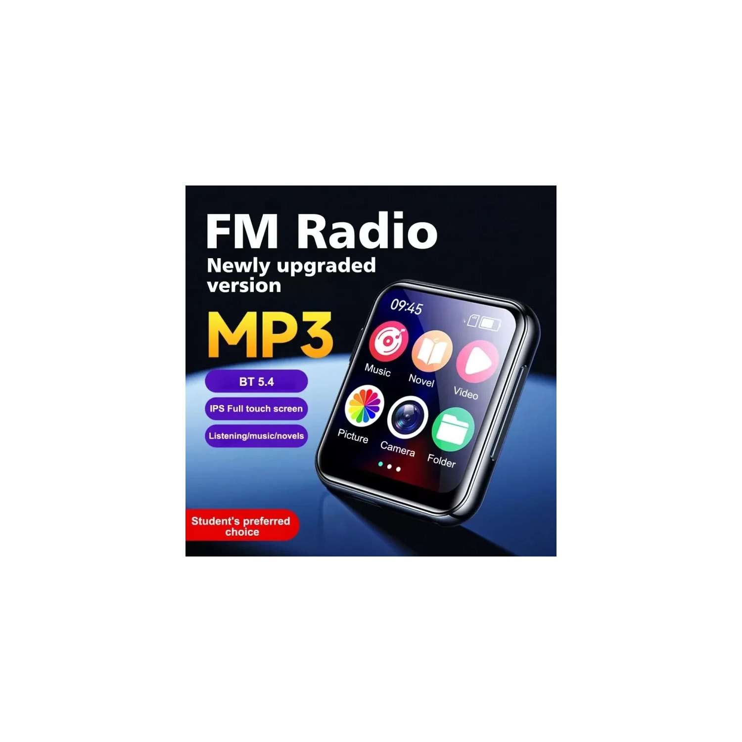 Lecteur vidéo multifonctionnel MP3MP4MP5, écran LCD 720P-A30 [Photo + Vidéo + Livre électronique + Musique + Vidéo + Enregistrement + Bluetooth] 64G