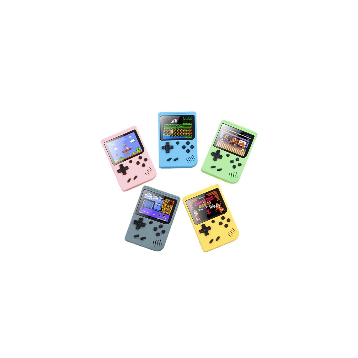 500-in-1 classic mini handheld game console nostalgic toy macaron Dragon handheld game console mini 2.4-inch screen-two-player game with