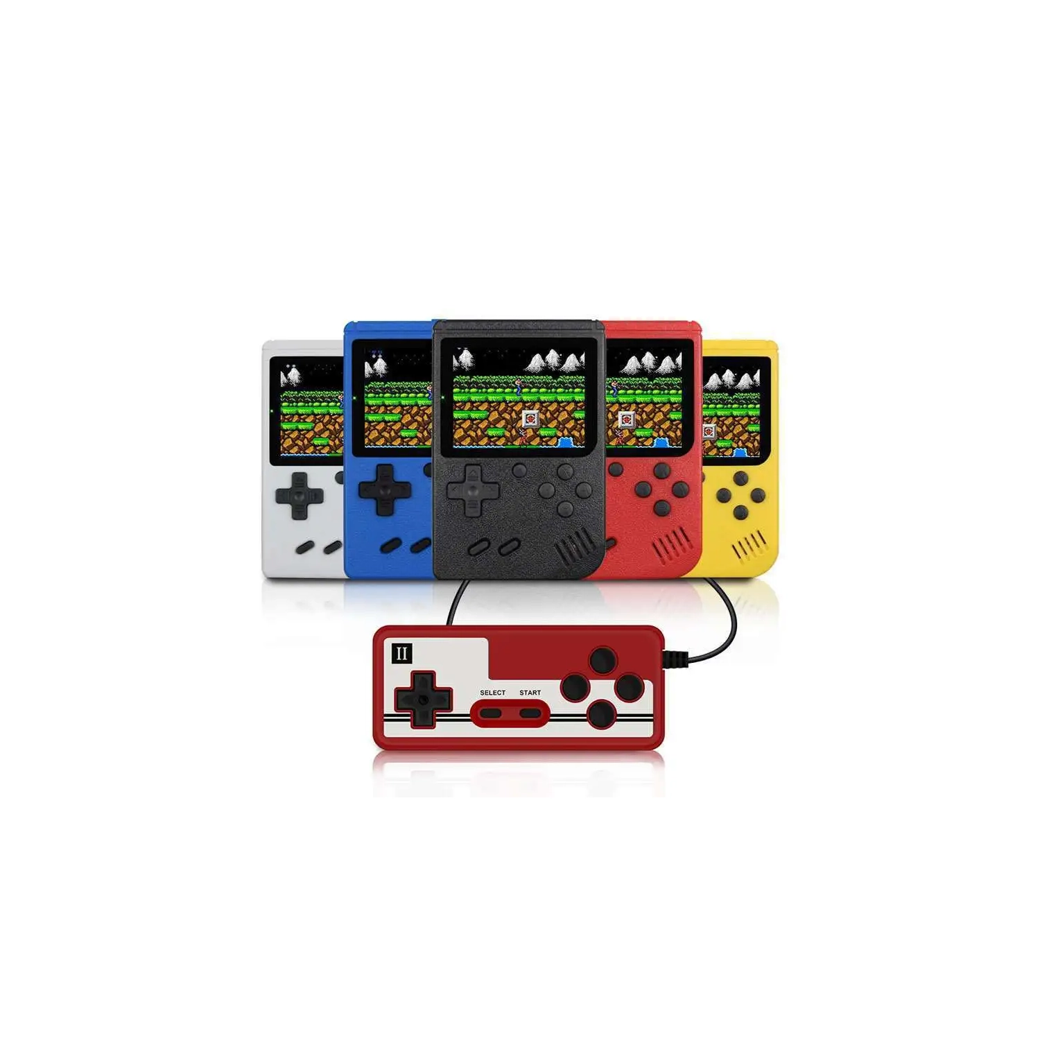 500-in-1 classic mini handheld game console nostalgic toy macaron Dragon handheld game console mini 2.4-inch screen-two-player game with