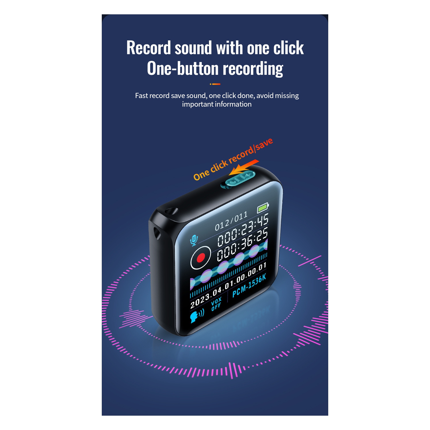 Enregistreur de réduction du bruit M30 Lecteur MP3 Livre électronique Anglais Enregistreur d'études - 32&nbsp;Go