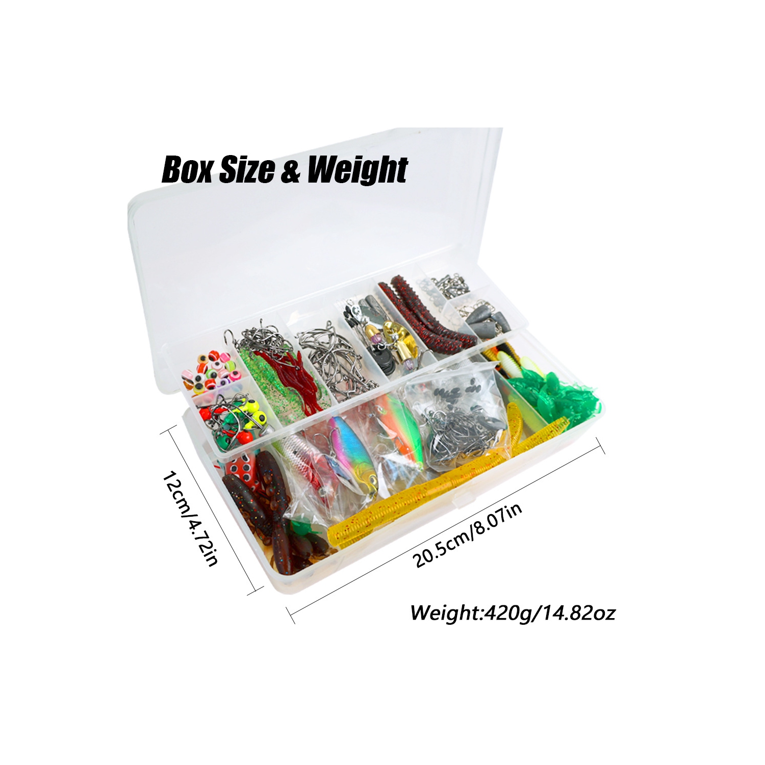 311 appâts souples petit poisson appât bionique grosse barbe mâle sequin coffret de pêche avec boîte d'accessoires de pêche - 311 pièces combinaison