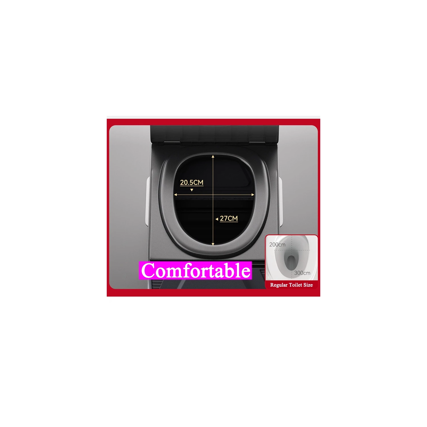 Portable Toilet Camping Portable Potty with Cover Travel Folding Toilet for Hiking Car Boat Beach Tent, Outdoor Travel Car Toilet Portable Odor-Proof