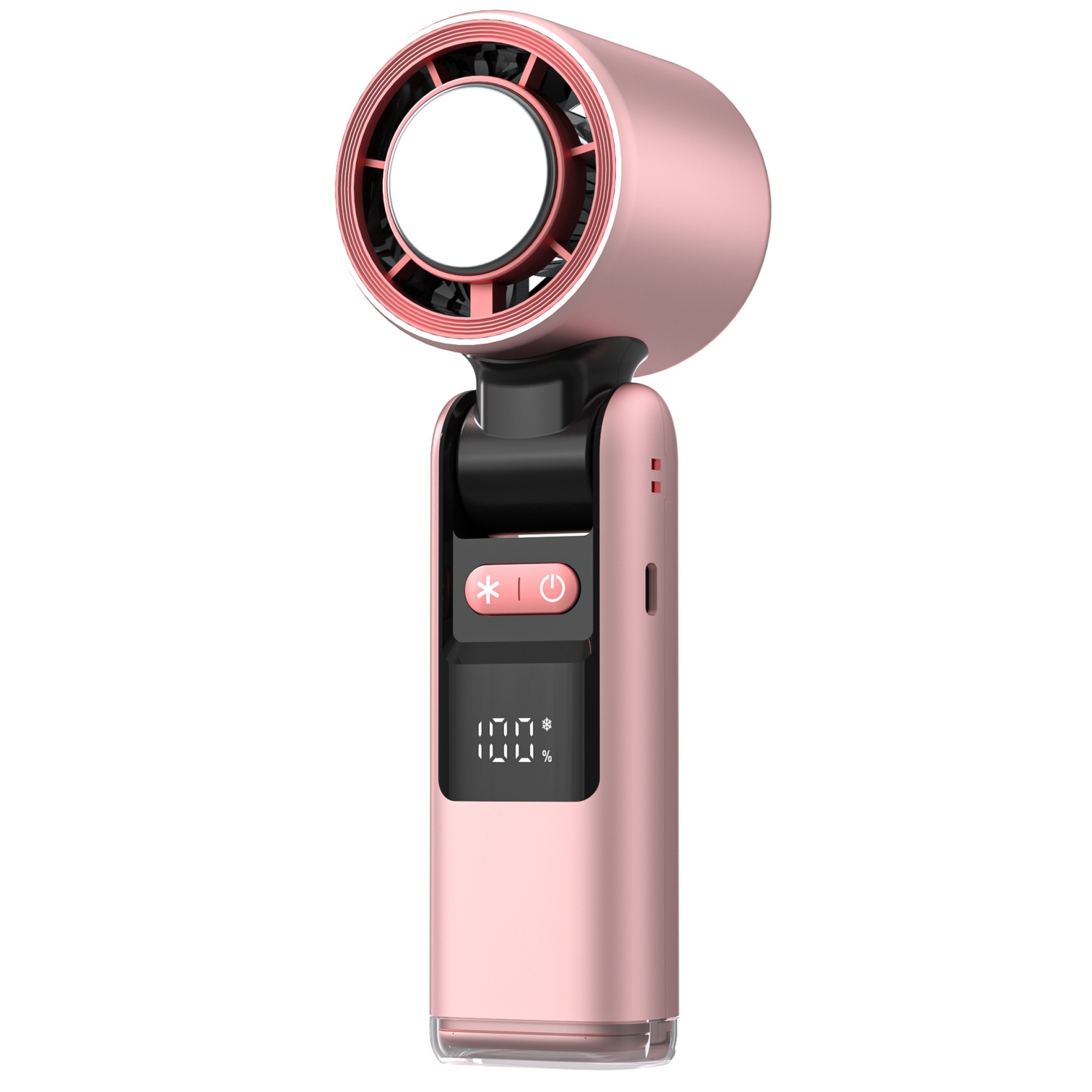 Ventilateur portatif ultraléger, 1-100 réglable, chargement USB 4000&nbsp;mAh - rose cerise glacée [ultra haute vitesse 100 niveaux + affichage