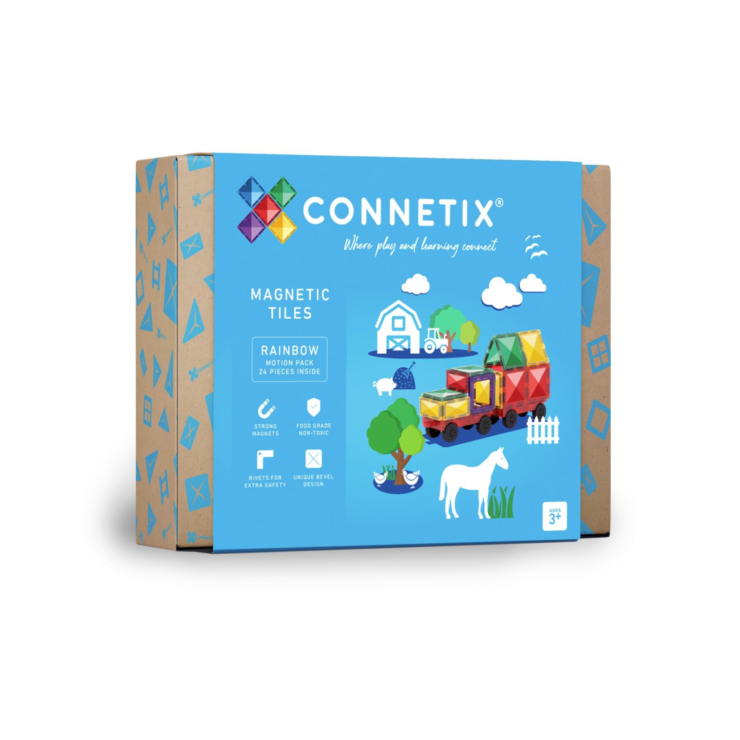 CONNETIX Rainbow Motion Pack, 24 Pieces