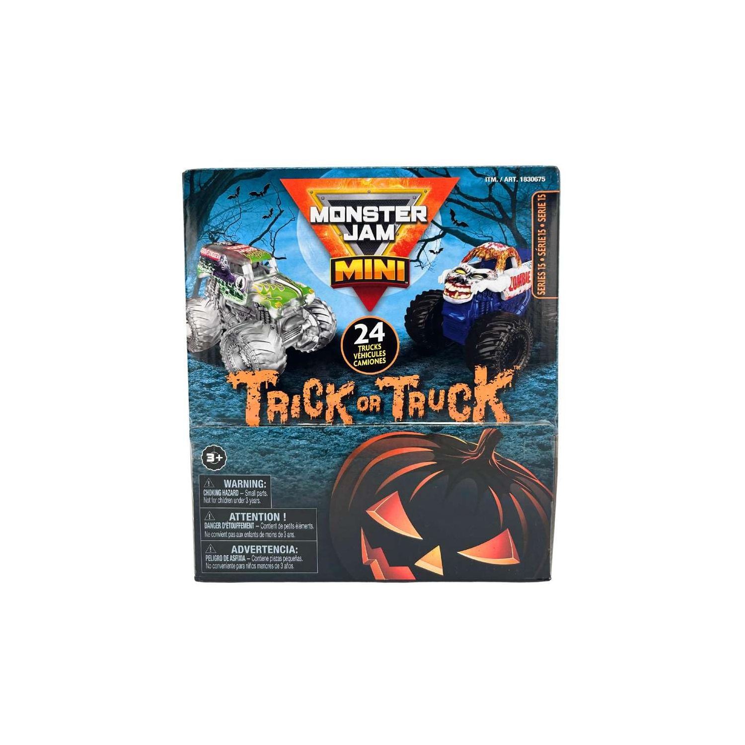 Monster Jam, Official Mini Mystery Collectible Monster Truck 24-Pack, Series 15, Great Gift for Birthday Parties