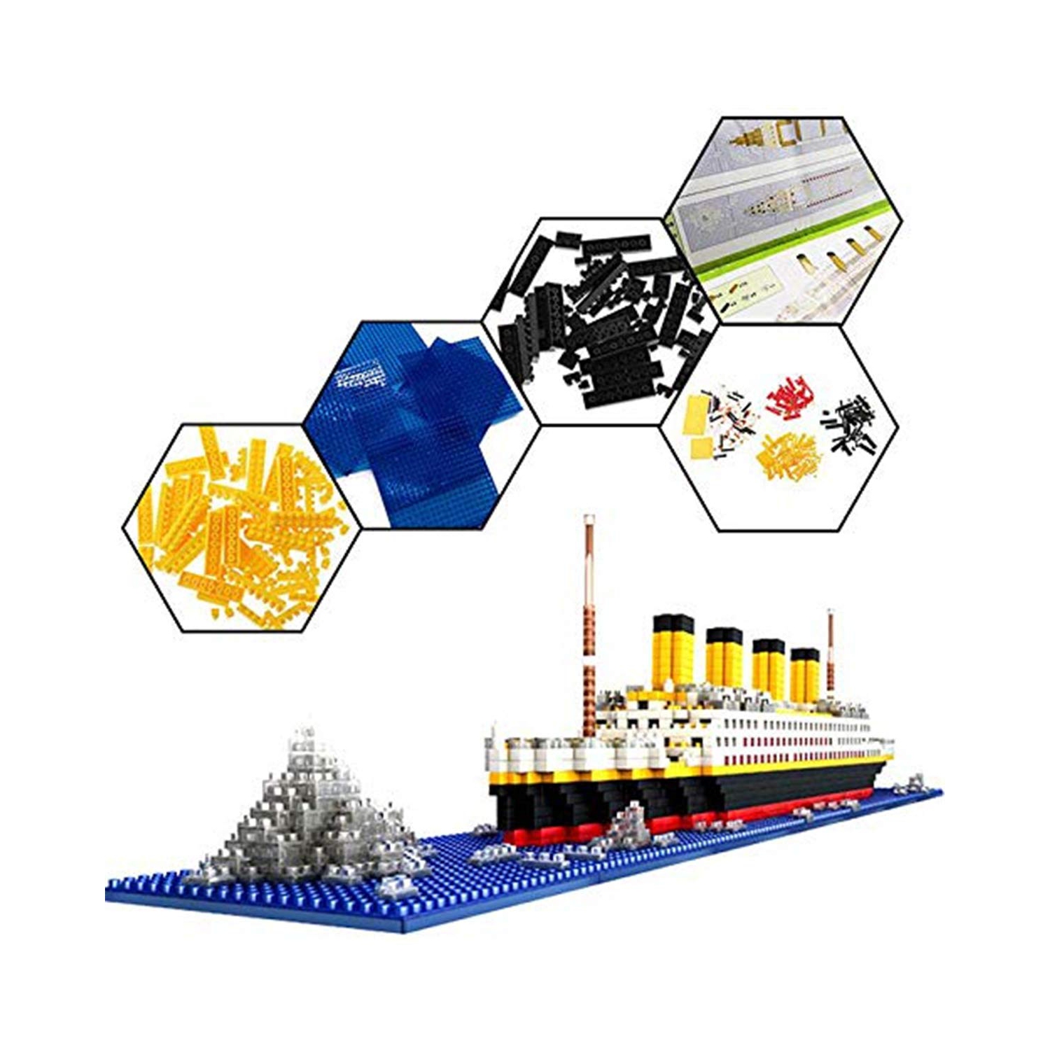 Titanic Model Building Blocks Micro Mini Bricks 3D Puzzle Set Educational Toys