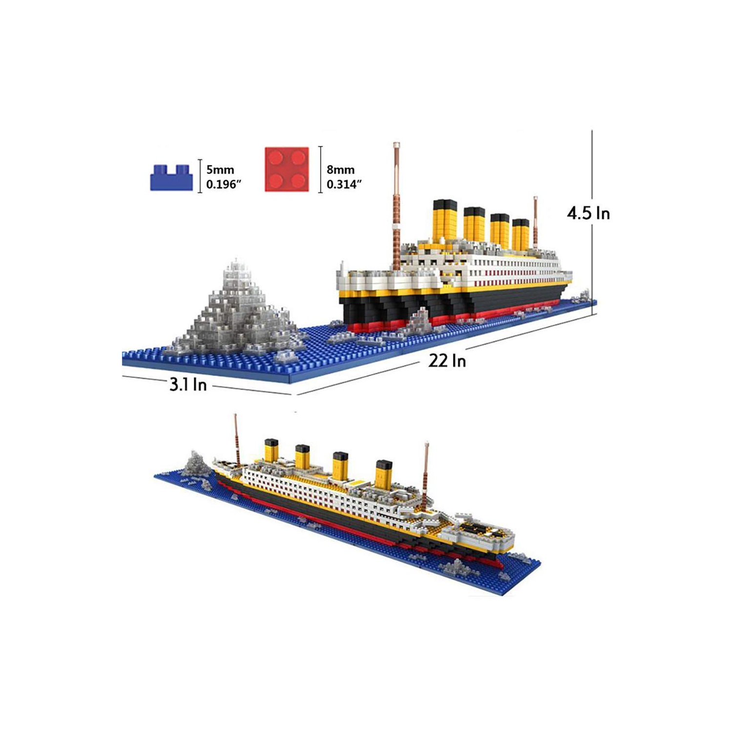 Titanic Model Building Blocks Micro Mini Bricks 3D Puzzle Set Educational Toys