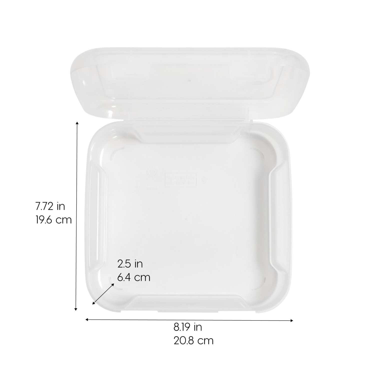 IRIS USA – 8 Boîte de rangement transparente pour papier de collimage, étui portatif pour projet d'artisanat et d'art pour photos 6 x 6, plastique.