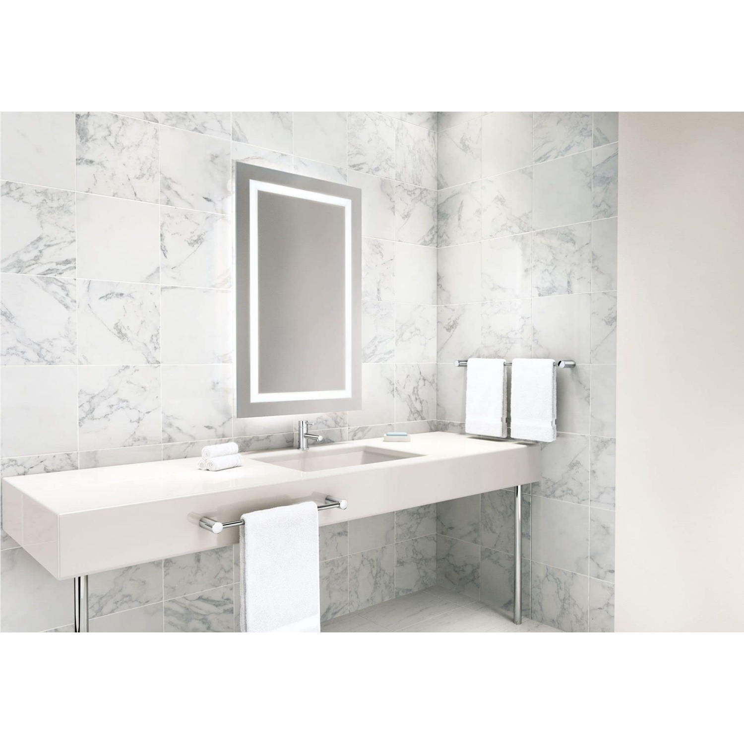 Moen YB0424CH – Porte-serviettes moderne Align, 24&nbsp;po, chrome, 23,98 x 2,28 x 3,31&nbsp;po