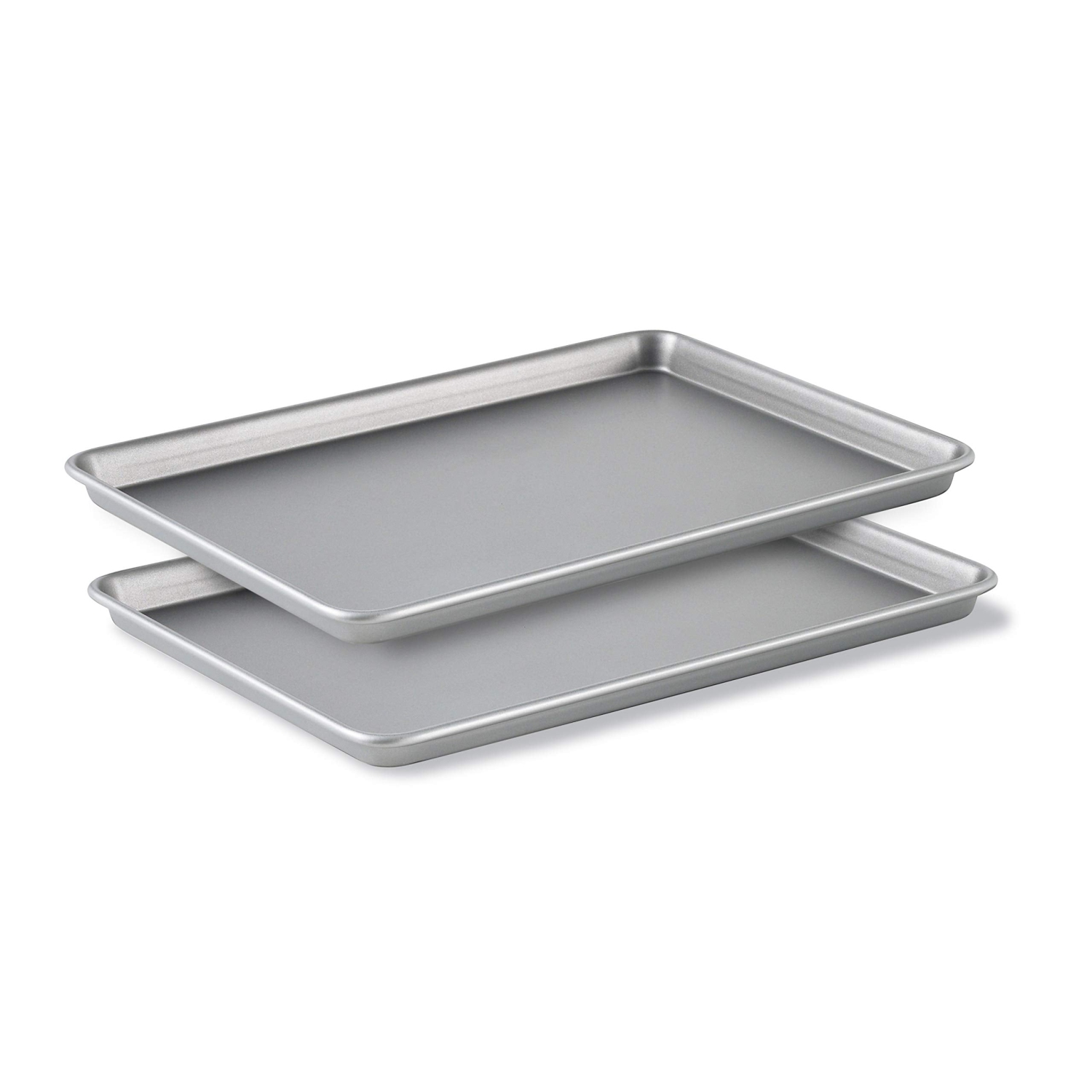 Calphalon – Plaques de cuisson antiadhésives pour biscuits et gâteaux, 12 x 17&nbsp;po, ensemble de 2, argenté