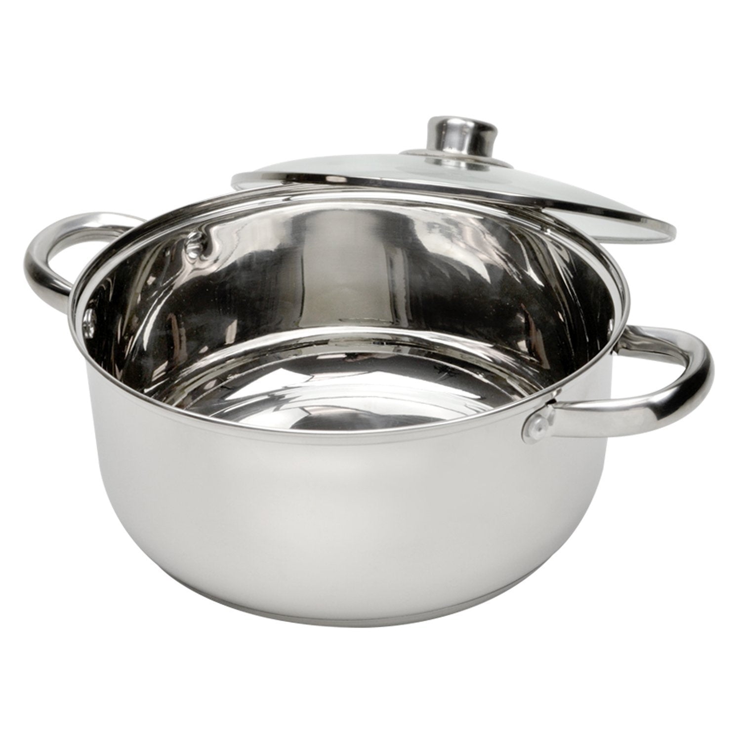 Faitout de 5 pintes en acier inoxydable avec couvercle en verre Pure Intentions d'Ecolution