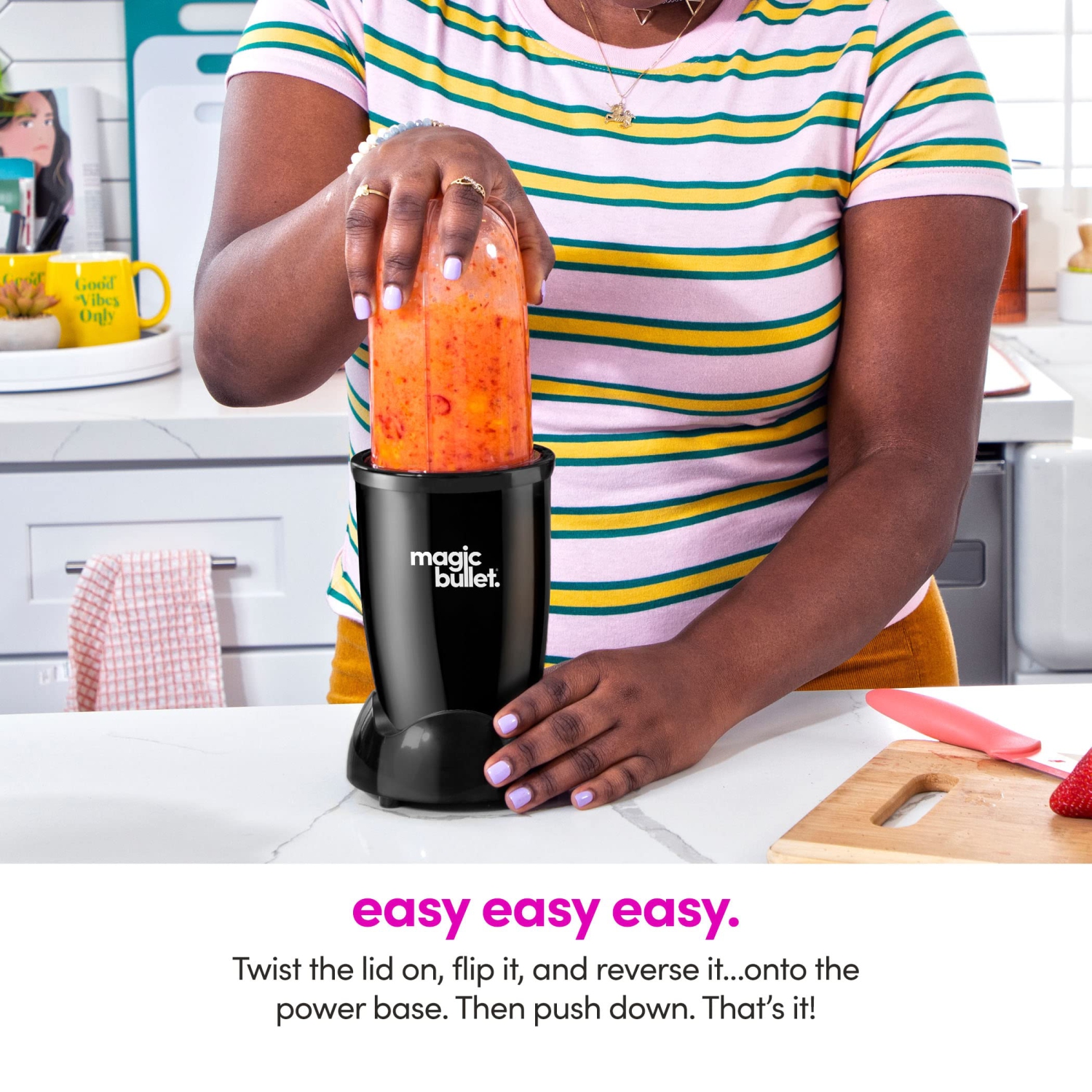 Mélangeur Magic Bullet, petit, noir, ensemble de 11 pièces