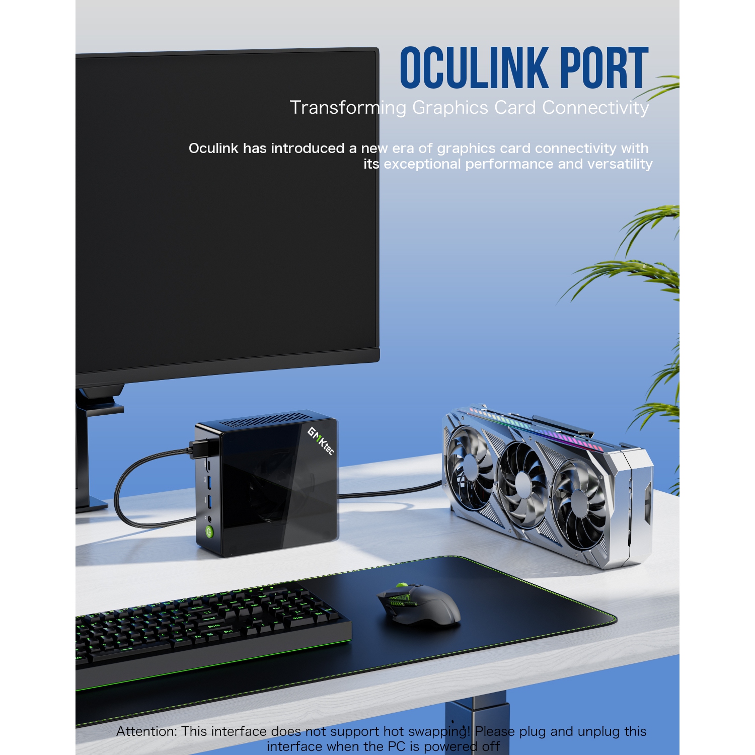 GMKtec Gaming Mini PC K8 Plus AMD Ryzen 7 8845HS(8C/16T, up to 5.1GHz), 32GB DDR5 5600 MHz 1TB PCIe 4.0 SSD, Desktop Computer Dual NIC 2.5G, HDMI