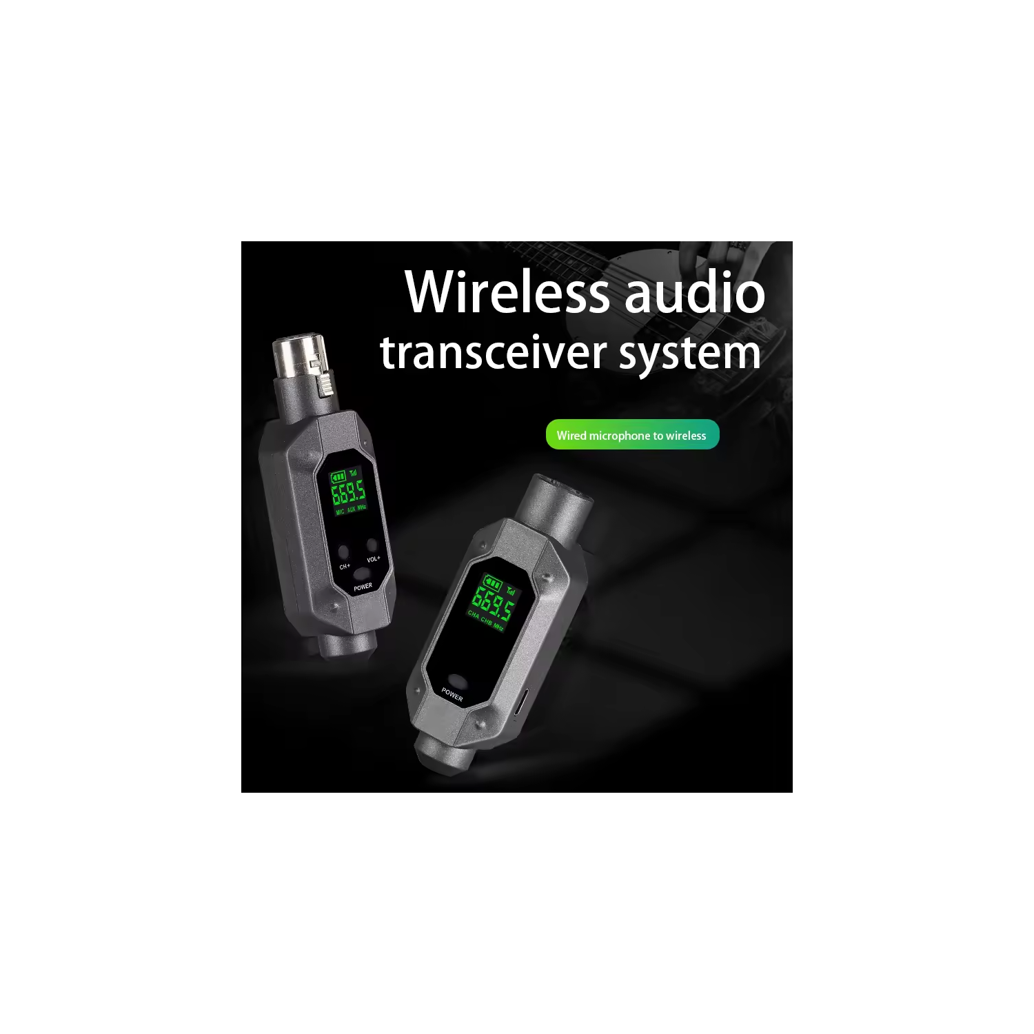 Convertisseur de microphone sans fil XLR Émetteur et récepteur Microphone Système sans fil pour microphone dynamique