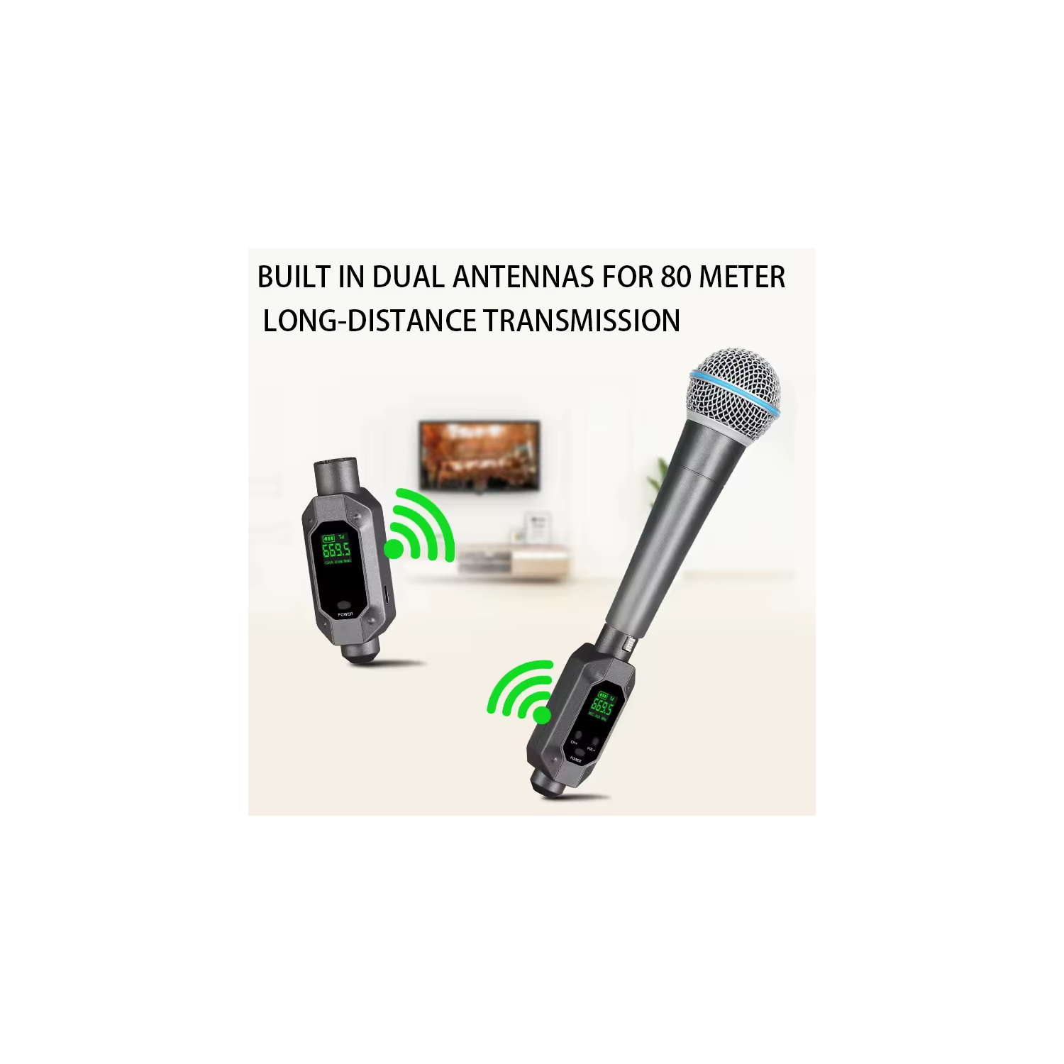 Convertisseur de microphone sans fil XLR Émetteur et récepteur Microphone Système sans fil pour microphone dynamique