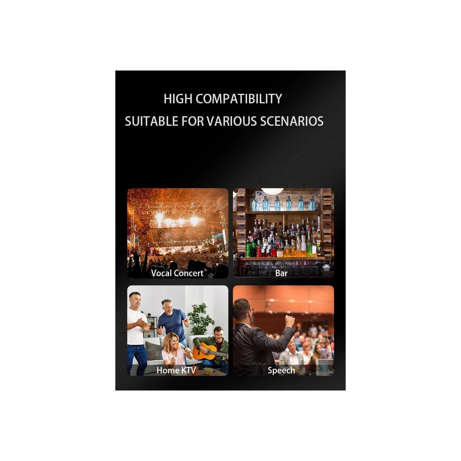 Convertisseur de microphone sans fil XLR Émetteur et récepteur Microphone Système sans fil pour microphone dynamique