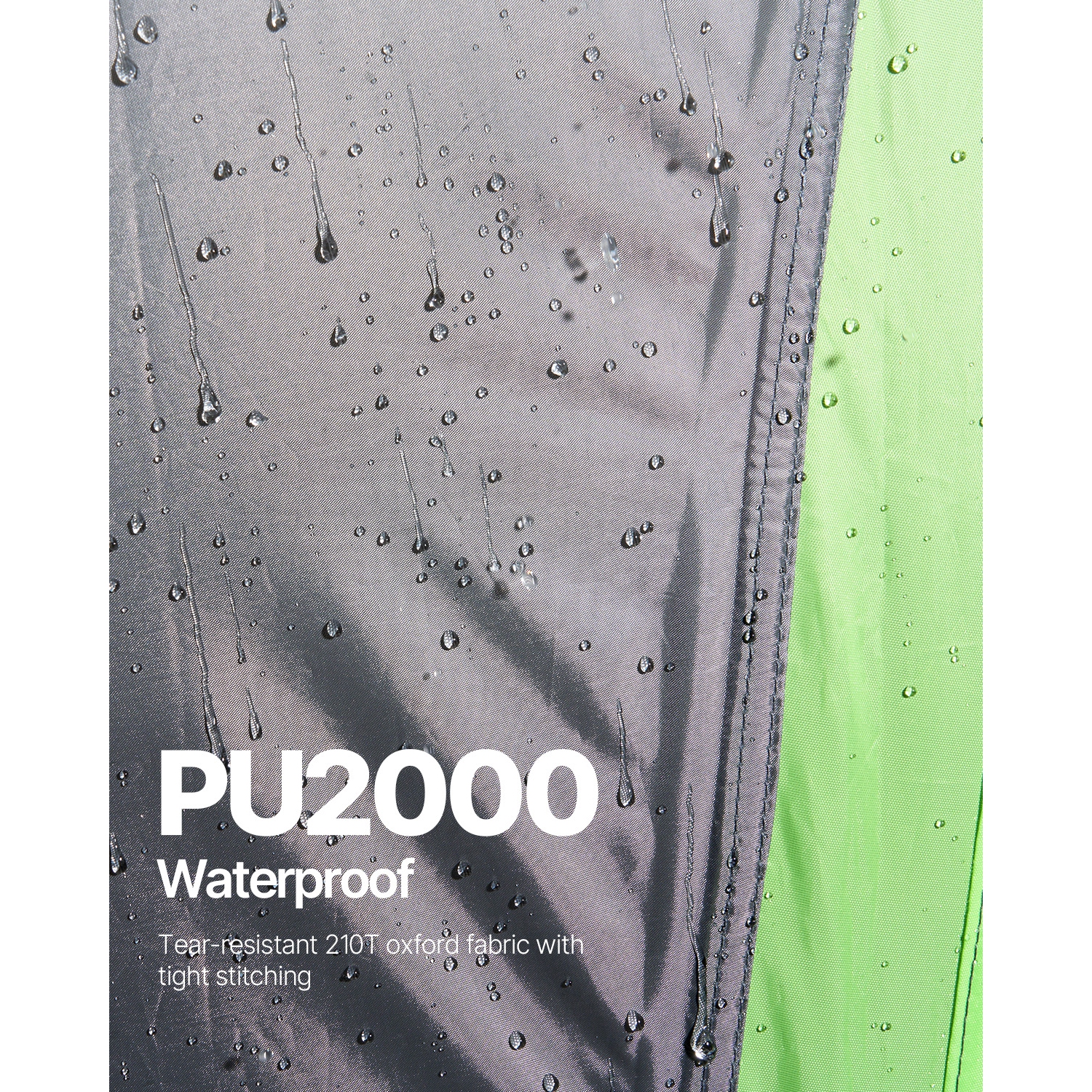 VEVOR 10FT Lx10FT W SUV Tent, Waterproof PU2000mm Spacious Double Layer Design for 5-8 Person, SUV Camping Tent with Shade Awning and Mesh Windows,