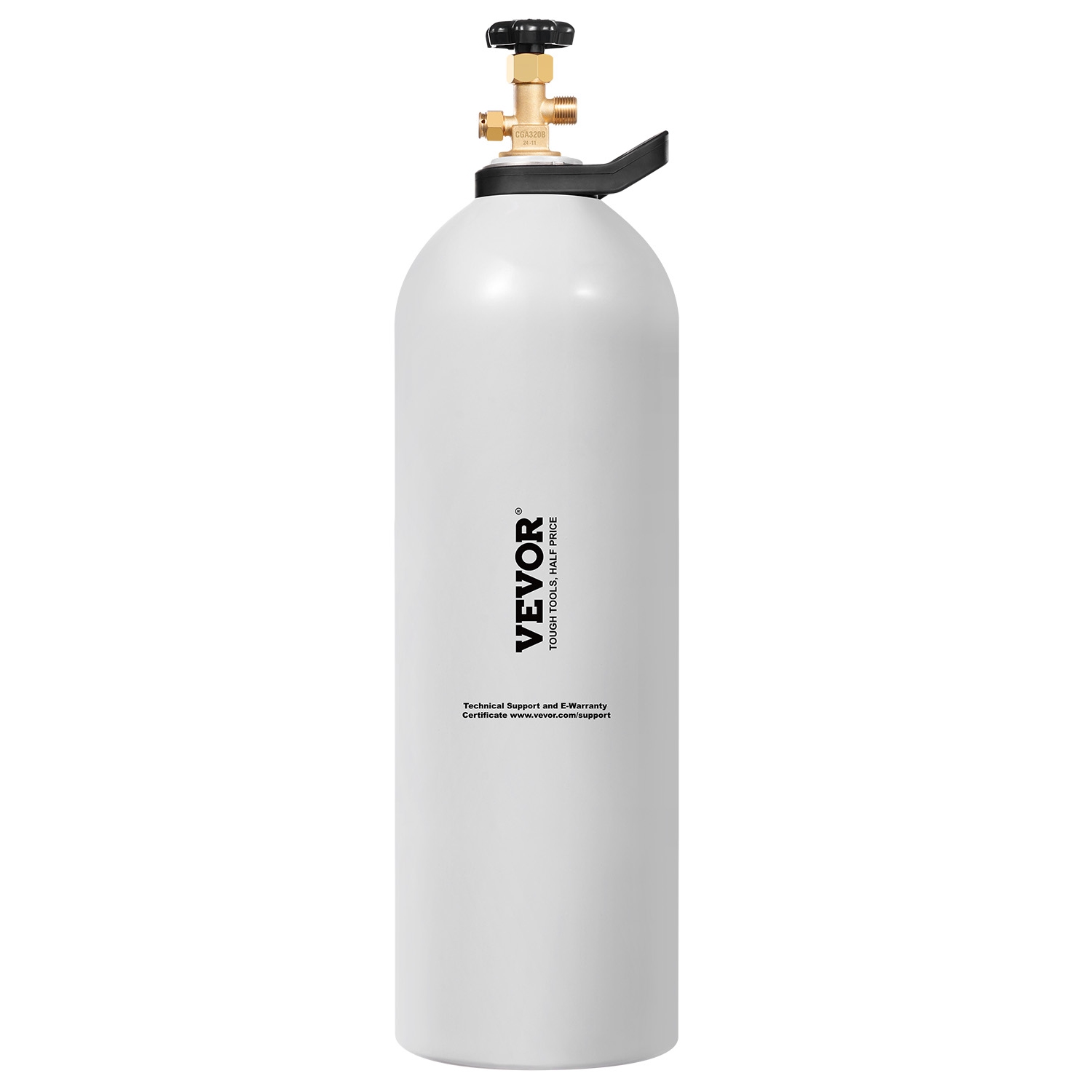 VEVOR CO2 Tank, 20 lbs New Aluminum Alloy Cylinder, CO2 Air Tank with Spray Coating, CGA320 Valve, Handle & Adjustable Pressure,DOT & TC Approved